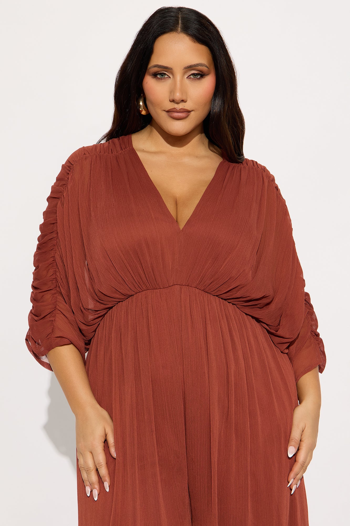 Napa Valley Chiffon Jumpsuit - Rust