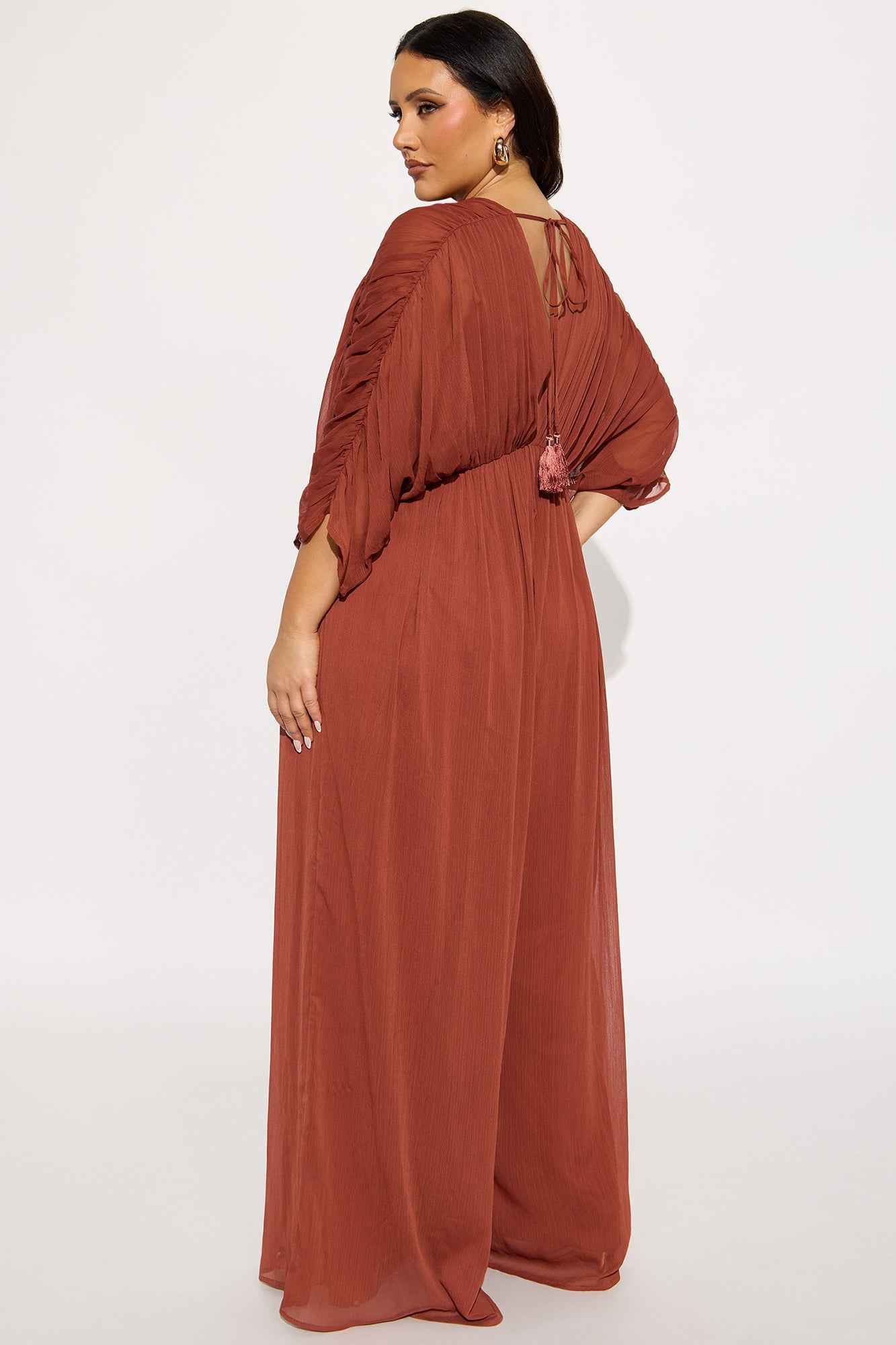 Napa Valley Chiffon Jumpsuit - Rust