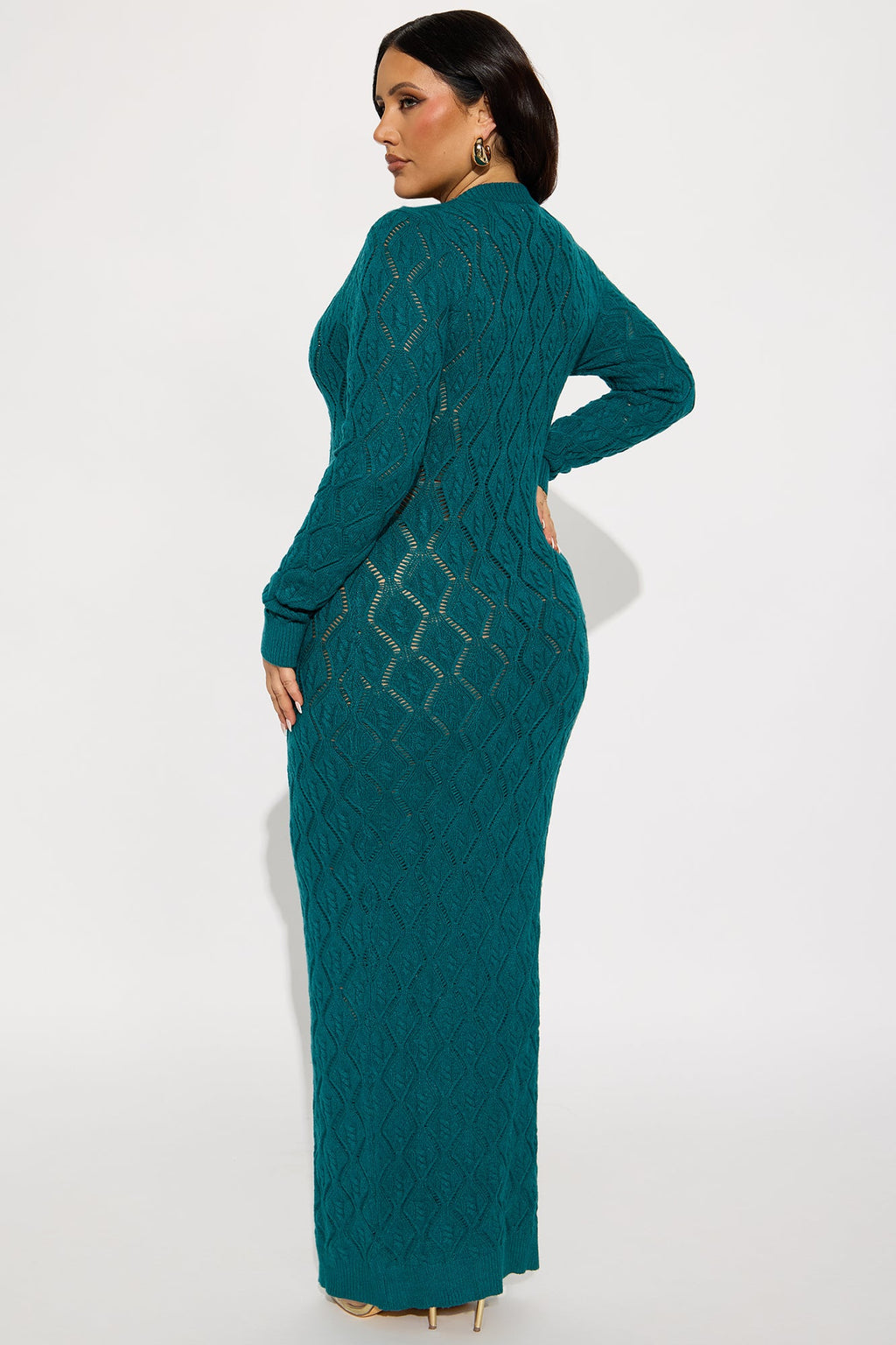 Oriana Sweater Maxi Dress - Teal