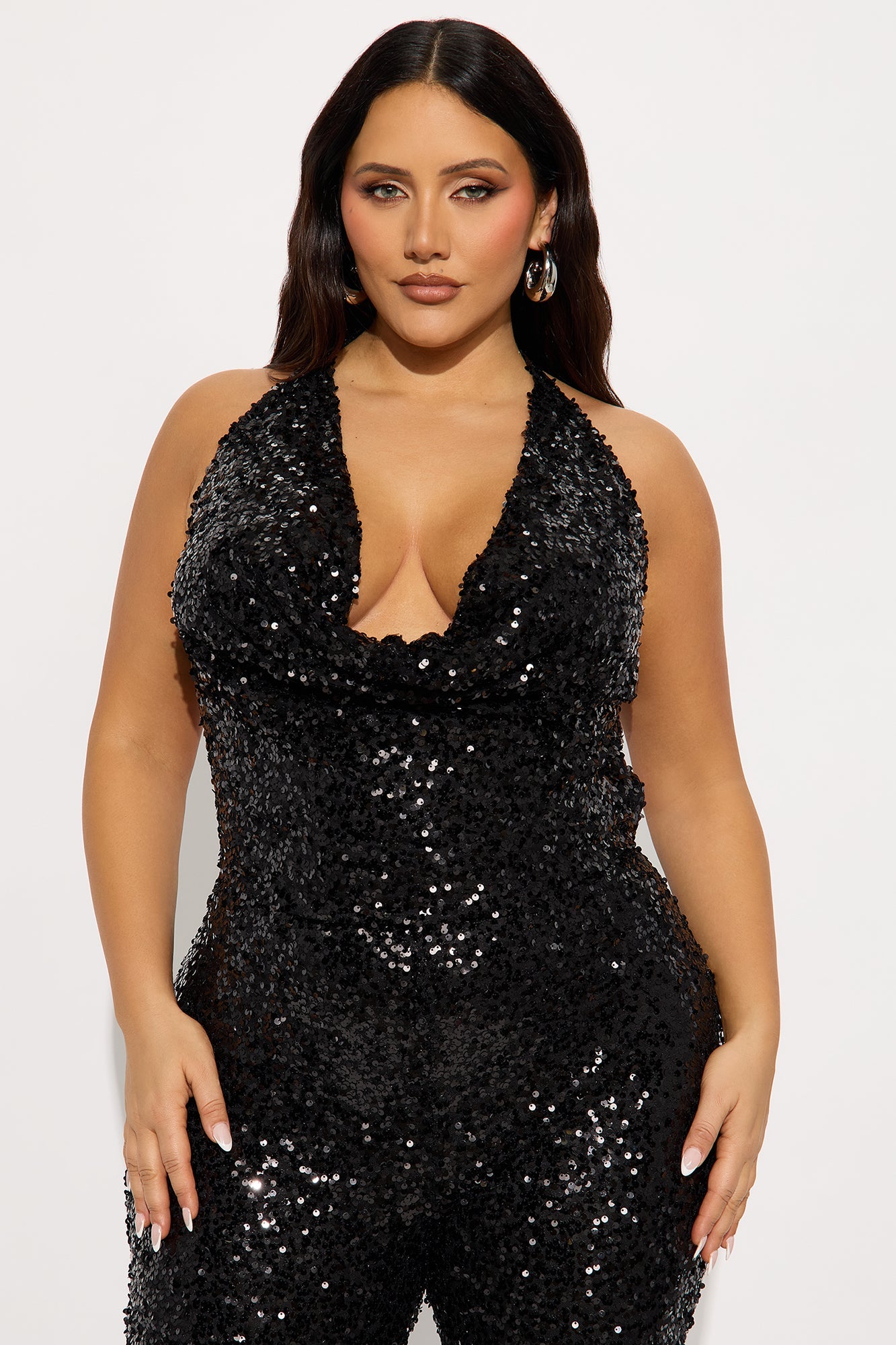 Meet Me On The Dance Floor Sequin Jumpsuit - Black