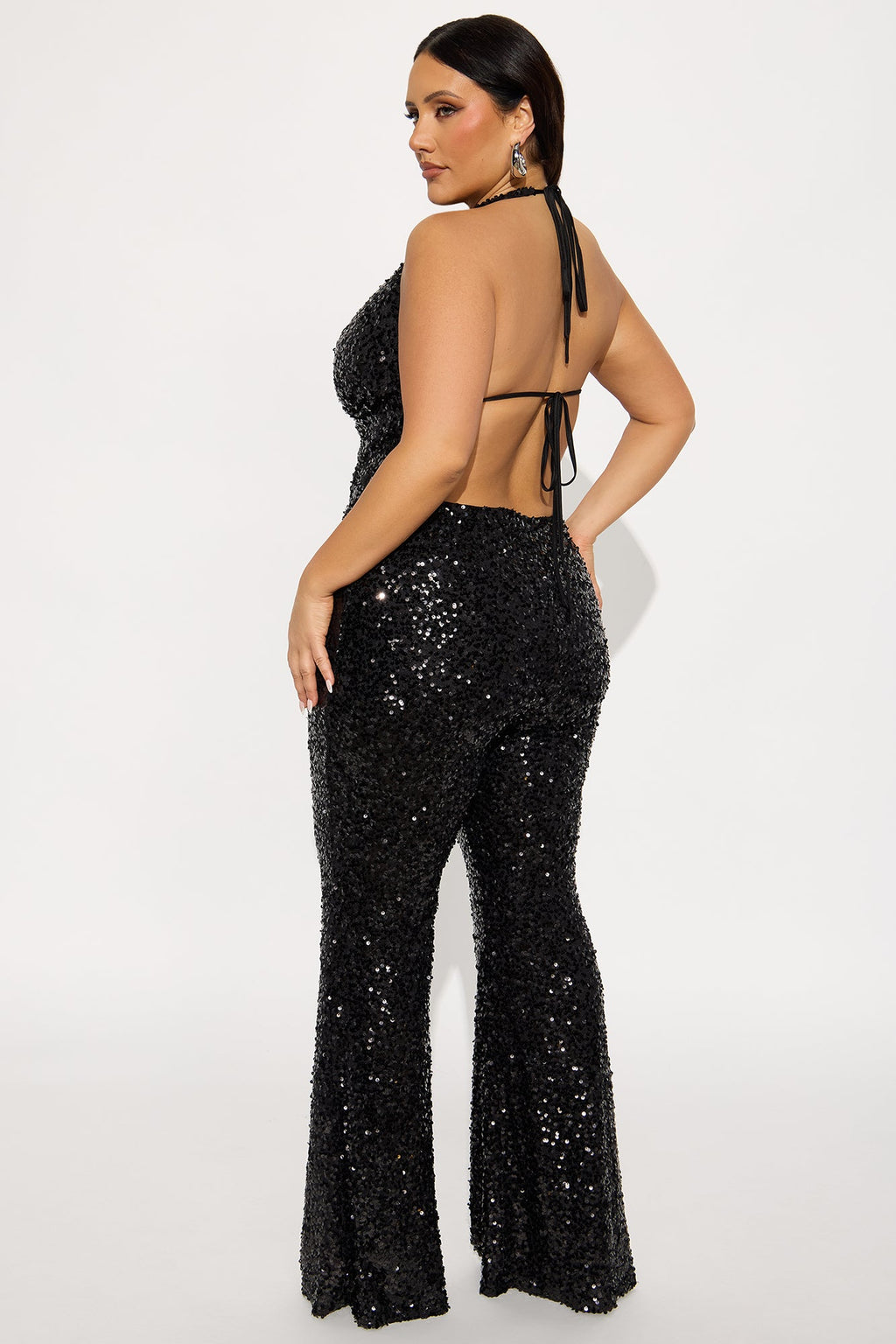 Meet Me On The Dance Floor Sequin Jumpsuit - Black