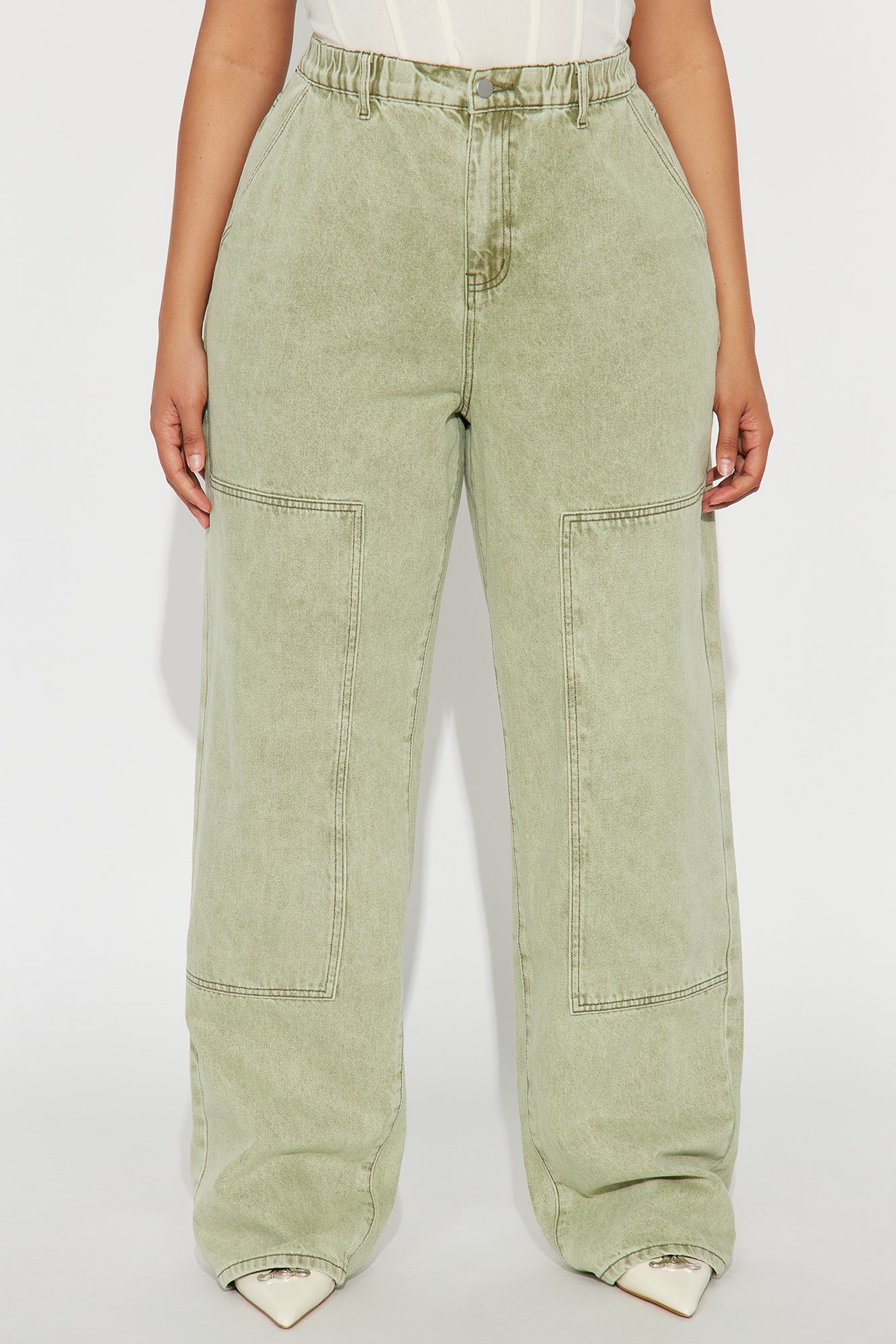 Remi Wide Leg Jogger - Olive