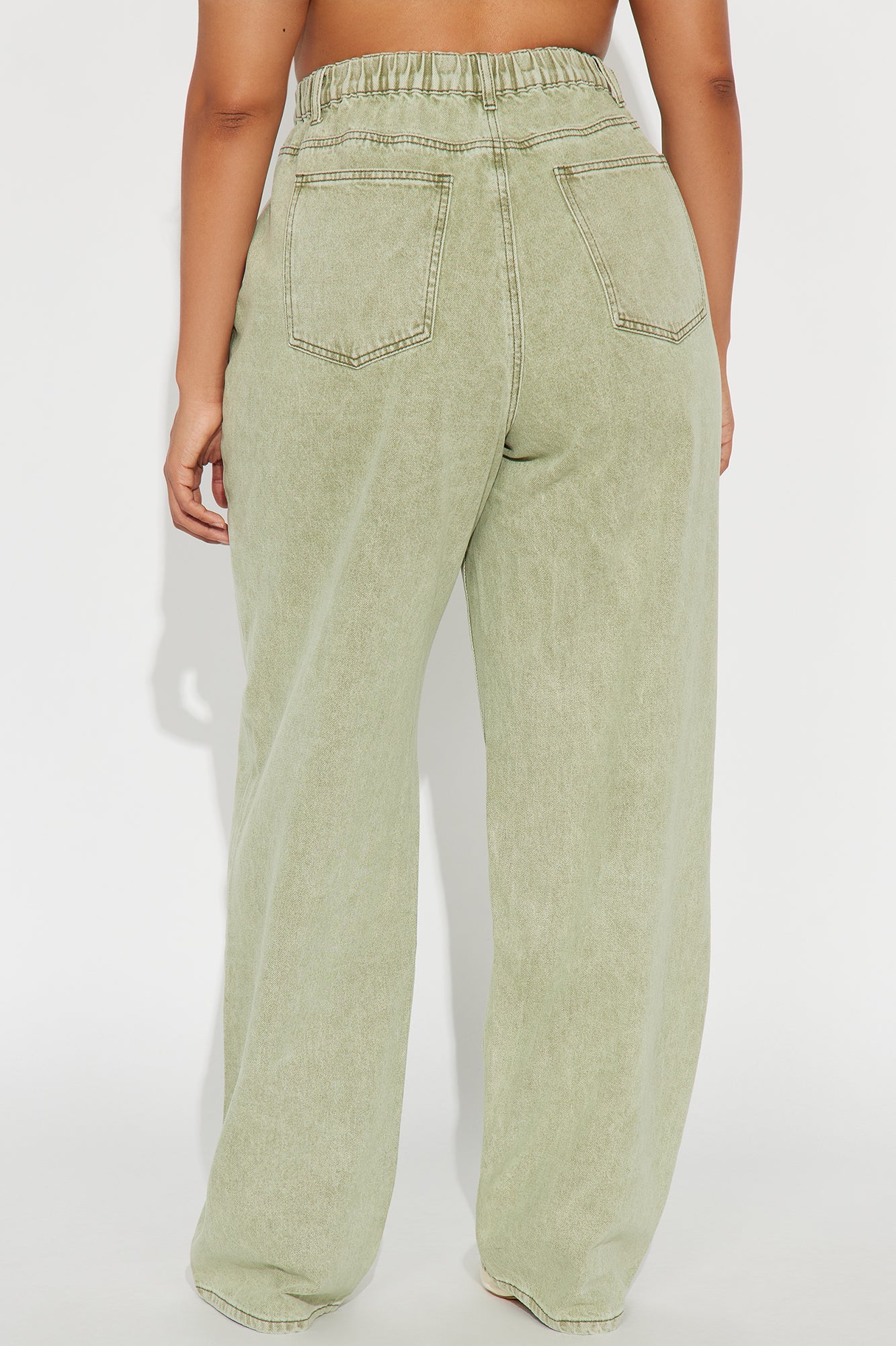Remi Wide Leg Jogger - Olive