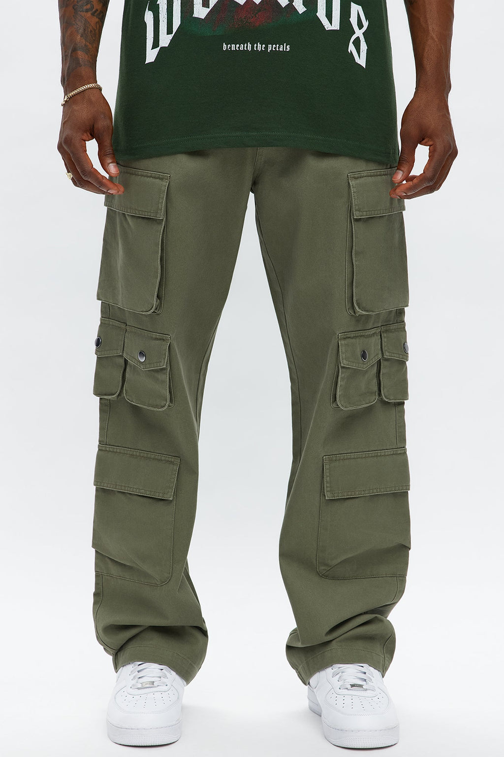 Straight Void Runner Cargo Pants - Olive