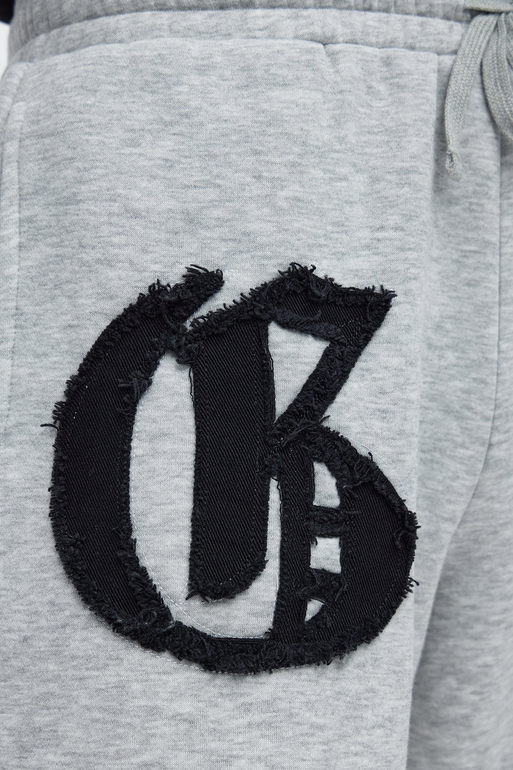 Tyson Relaxed Hit Up Applique Shorts - Heather Grey
