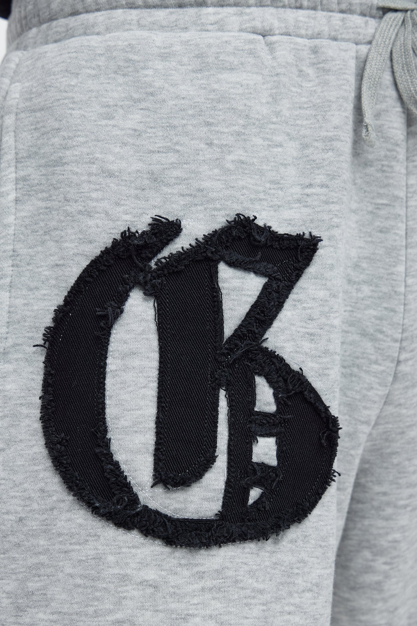 Tyson Relaxed Hit Up Applique Shorts - Heather Grey