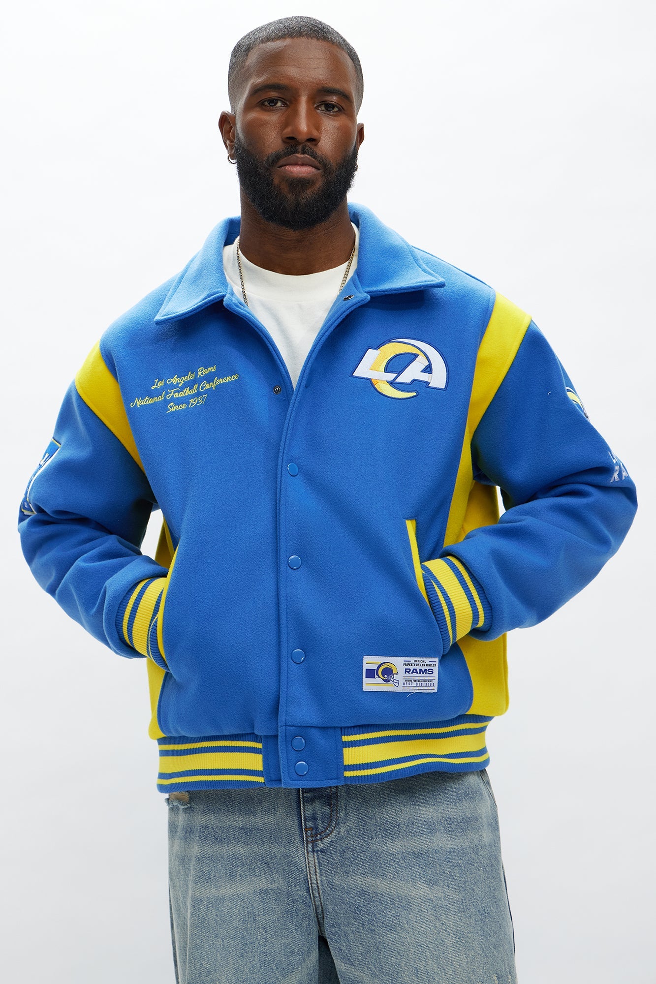 Rams Air Supremacy Jacket - Gold/Blue