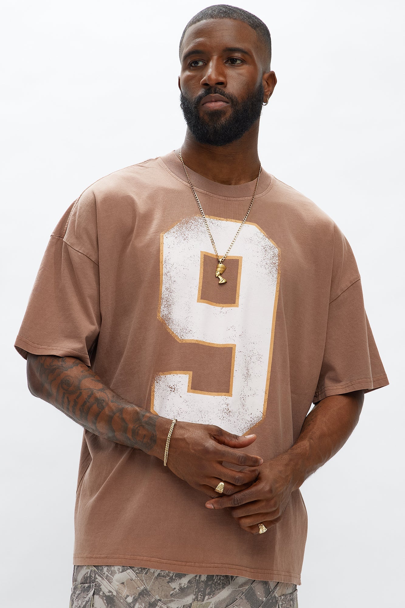 Put Me On Coach Oversized Short Sleeve Tee - Brown
