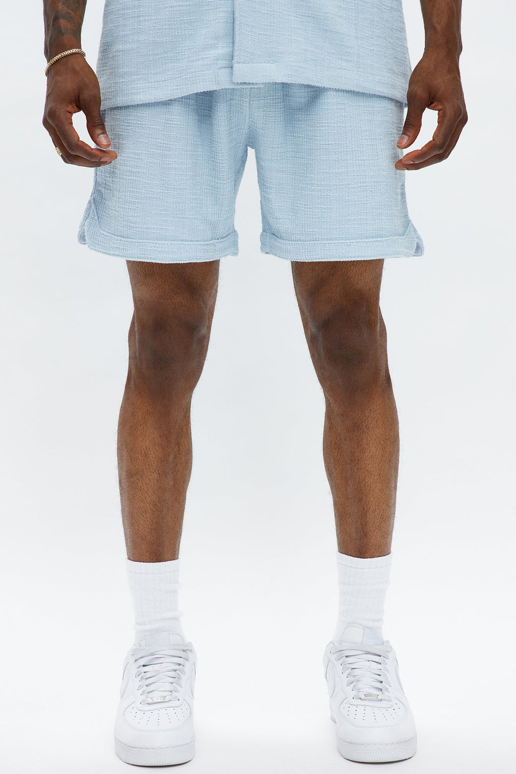 Dean Textured Short - Light Blue