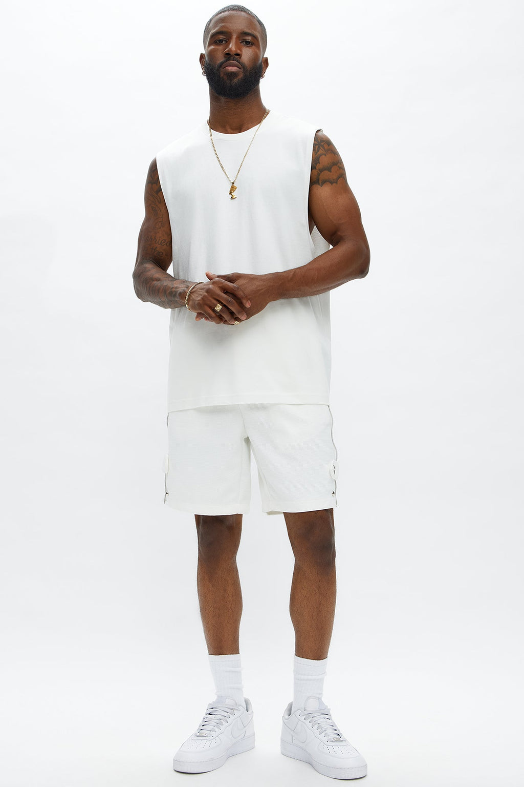 Relaxed Bright Stars Shorts - White