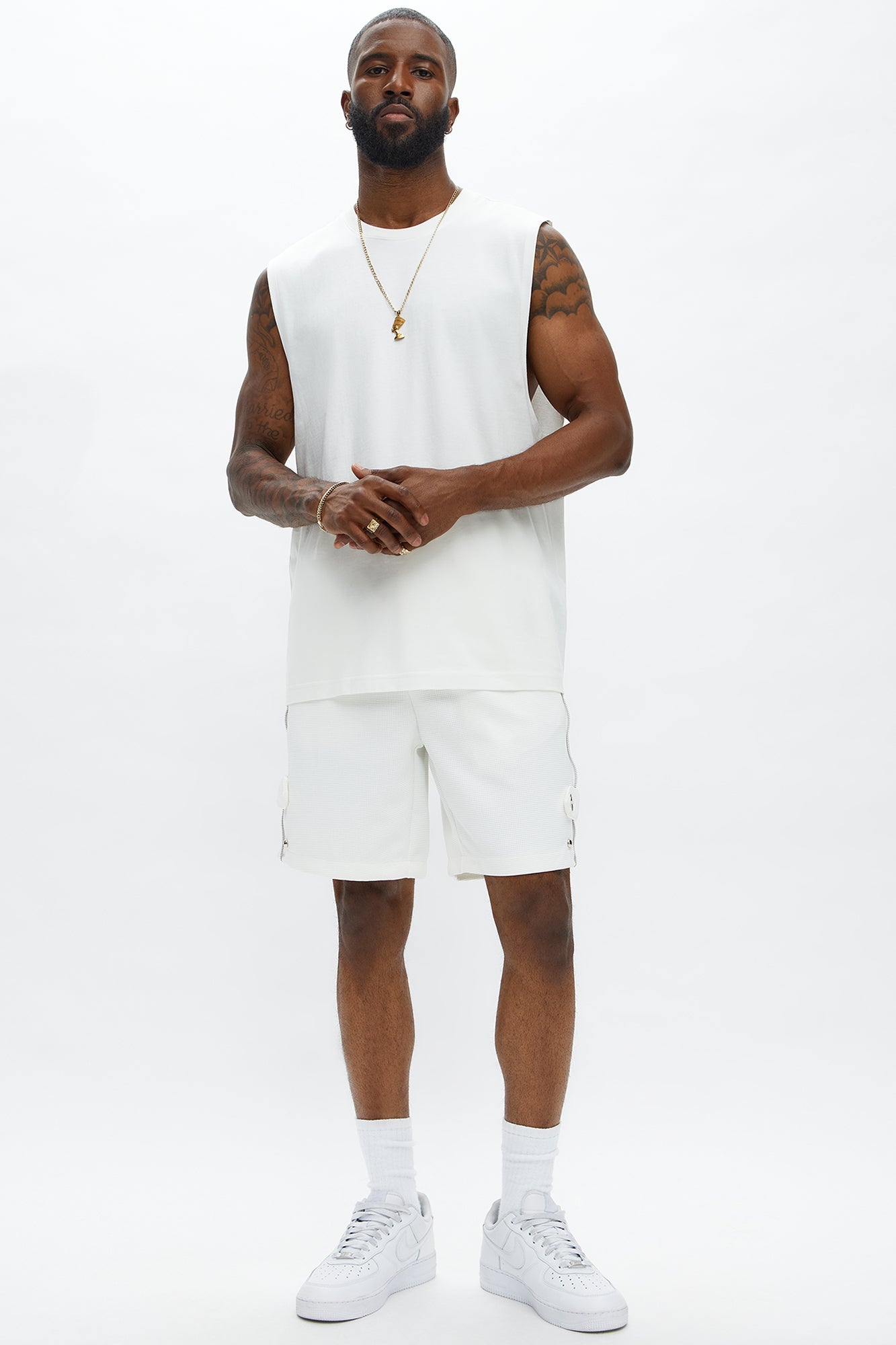 Relaxed Bright Stars Shorts - White