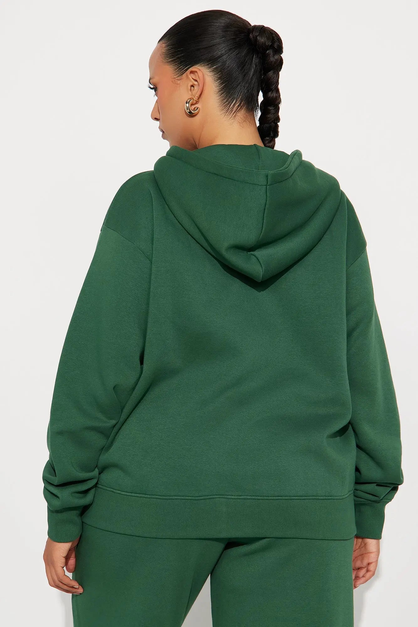 Stole My Ex Boyfriend's Oversized Zip Up Hoodie - Hunter 