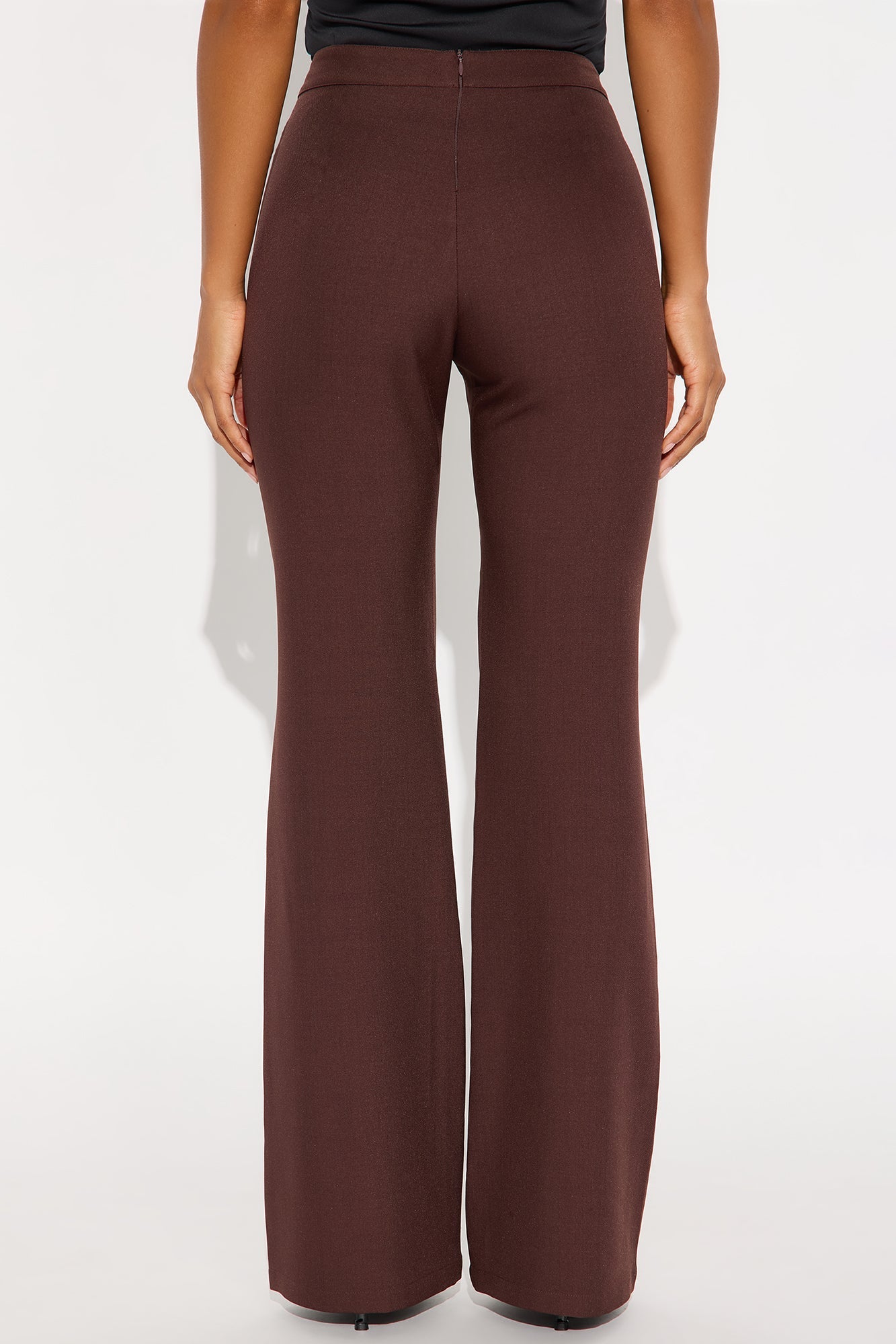 Abrina Twill Flare Pant - Chocolate