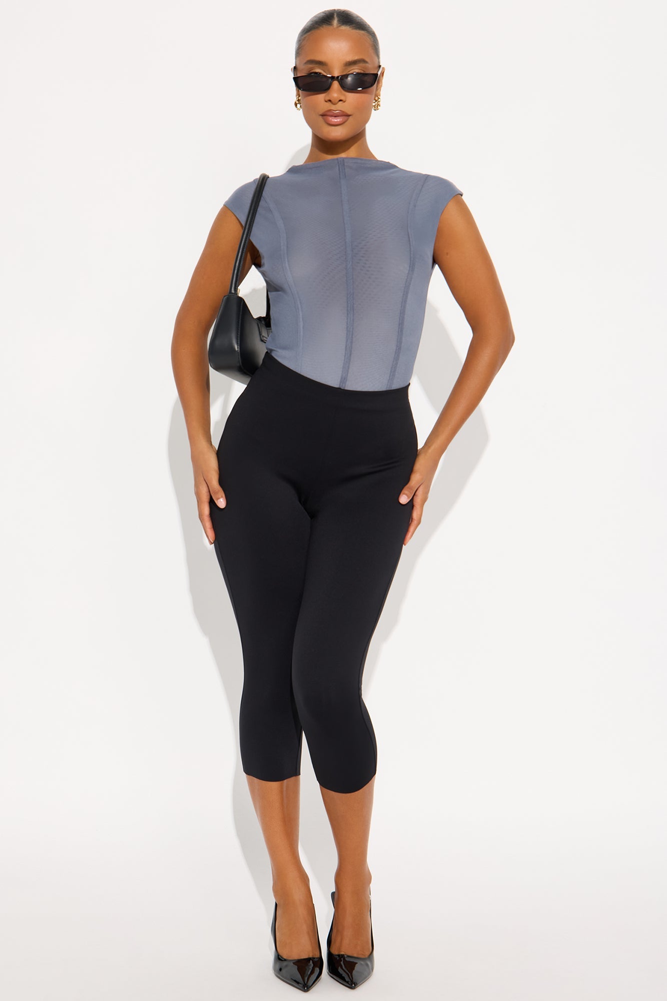 Cheren High Neck Mesh Bodysuit - Stone