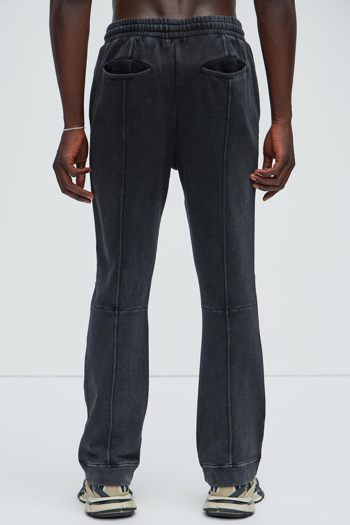 Ian Skinny Flare Sweatpants - Black