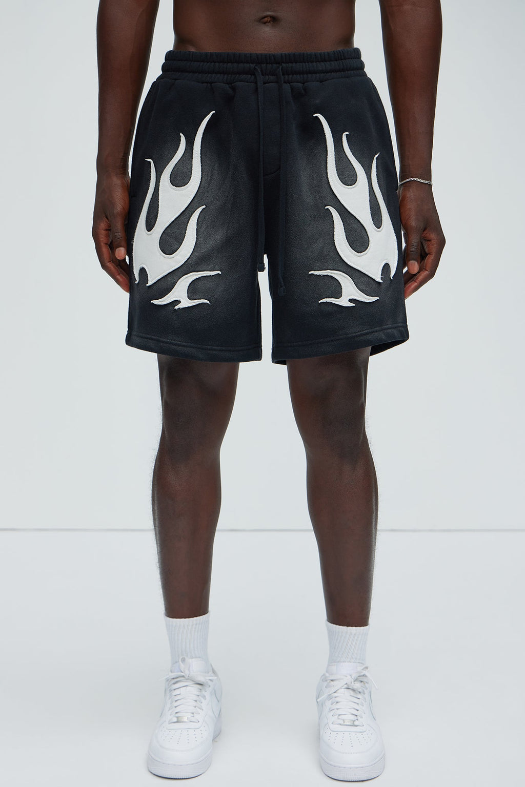 Flame Time Tyson Relaxed Shorts - Black
