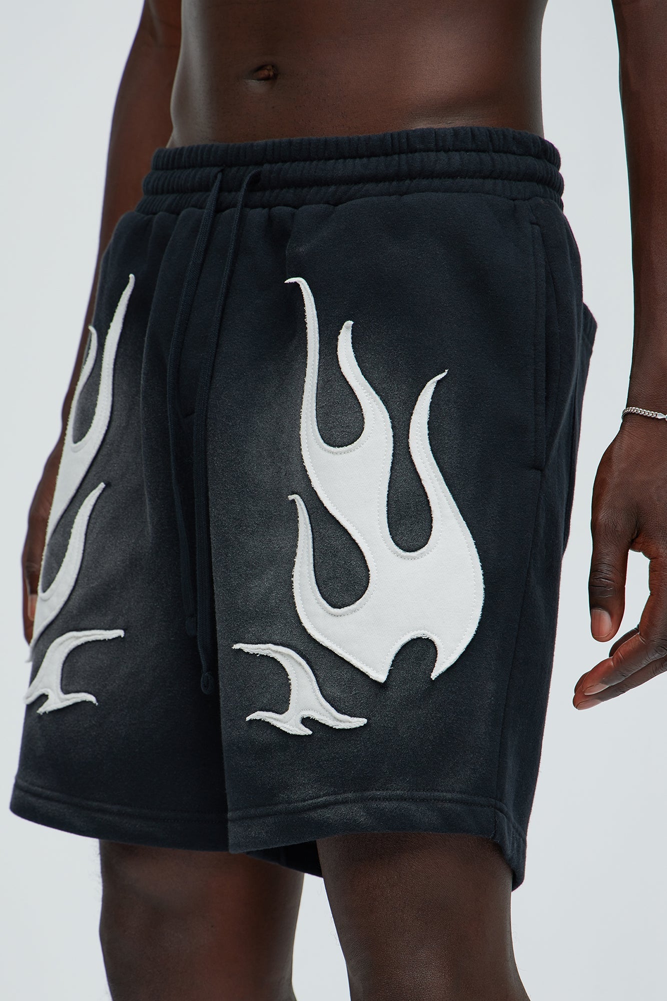 Flame Time Tyson Relaxed Shorts - Black