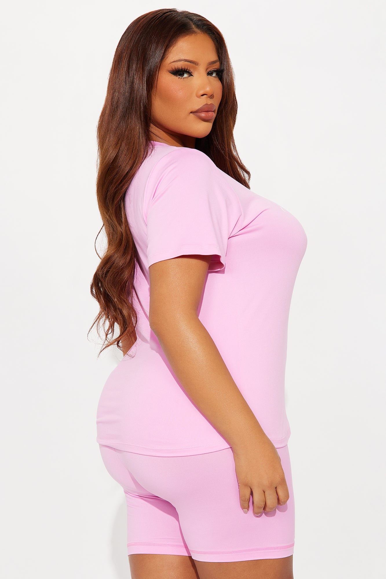 Just A Girl PJ Boxer Short Set - Pink