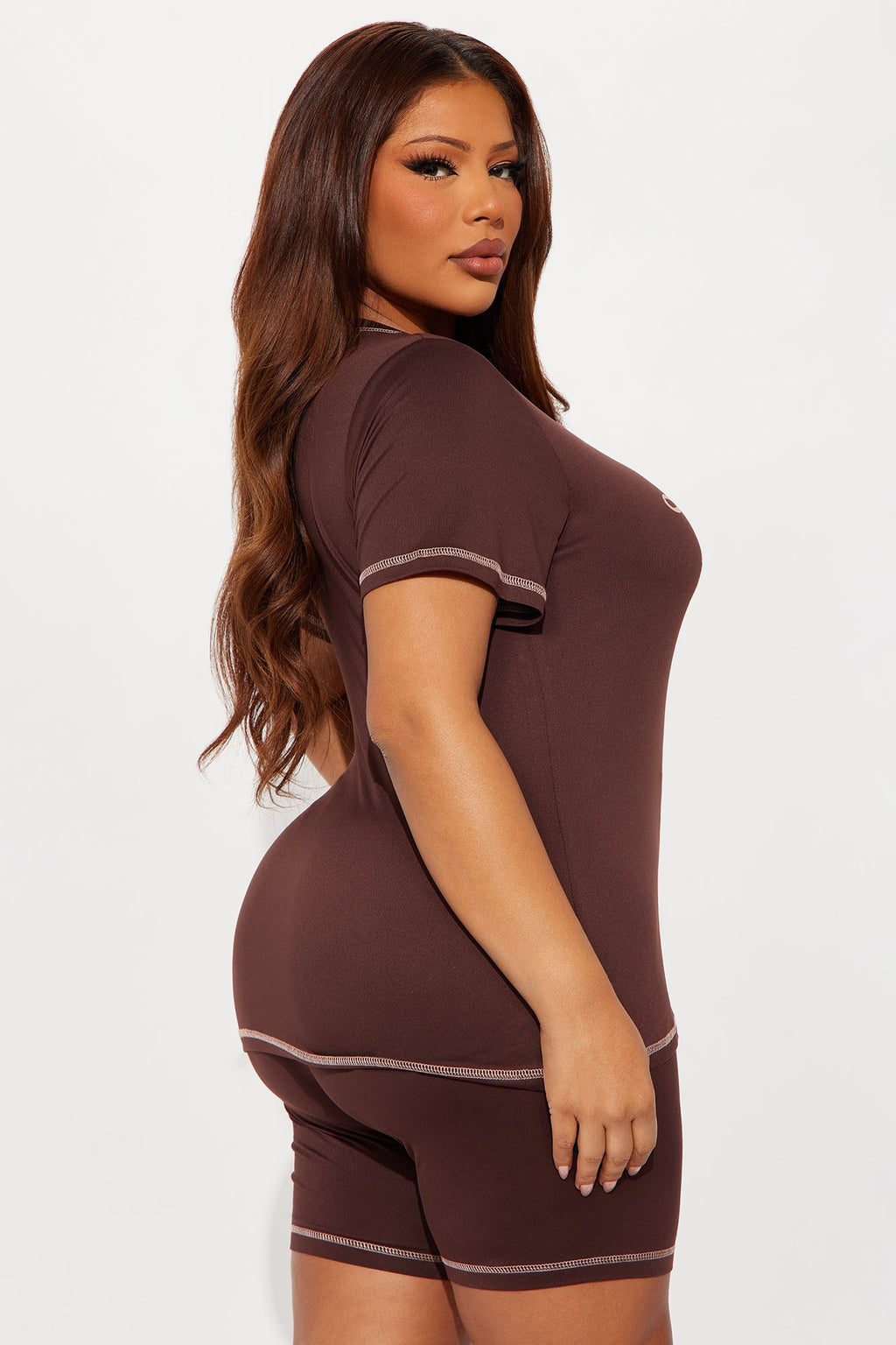So Cute Bow PJ Boxer Short Set - Chocolate