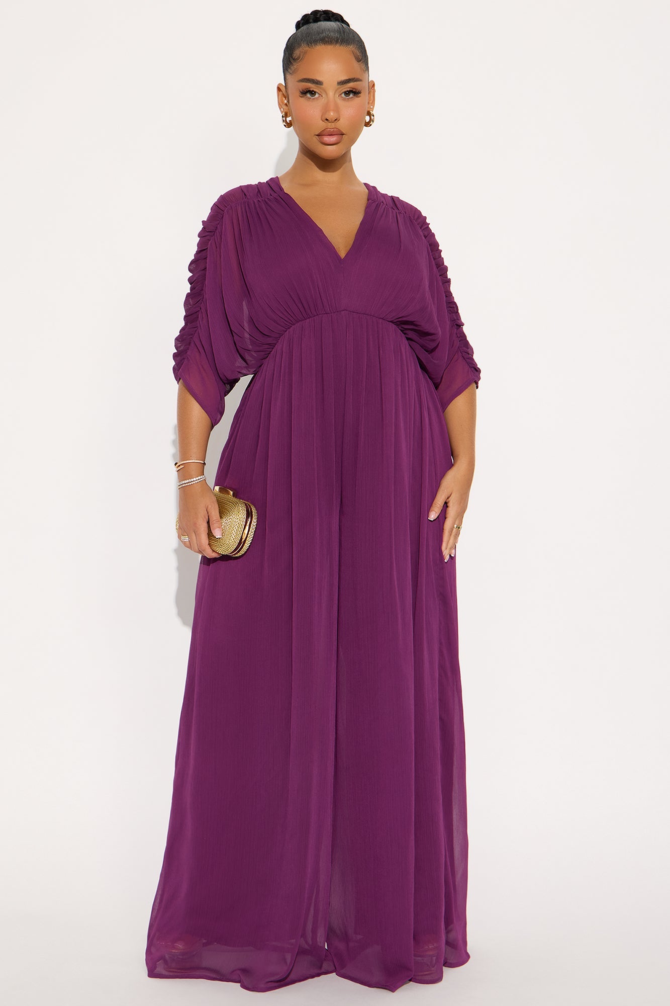 Napa Valley Chiffon Jumpsuit - Plum