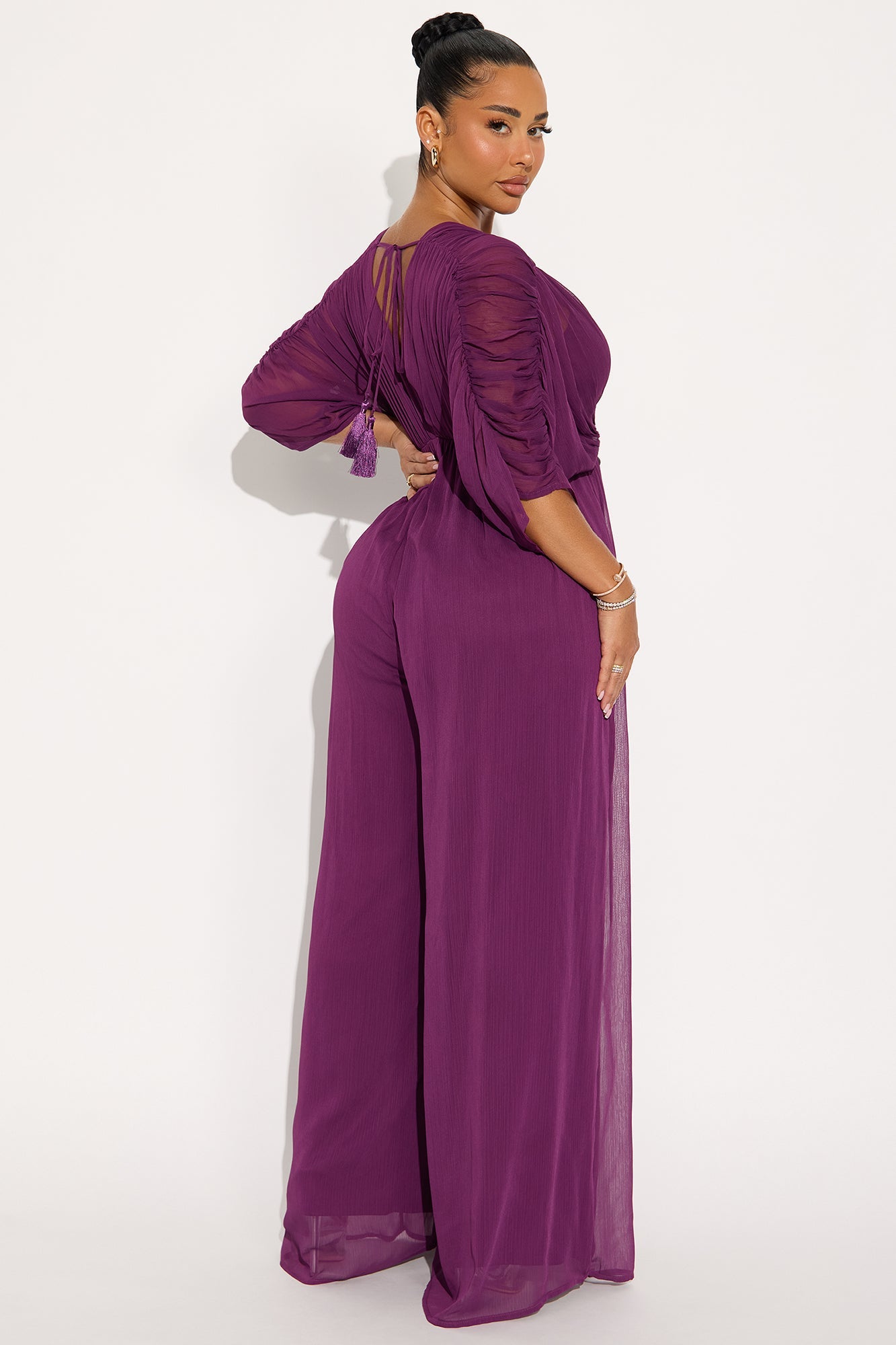 Napa Valley Chiffon Jumpsuit - Plum