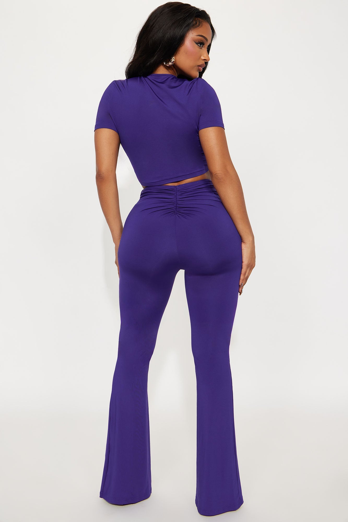 Hard To Lose Flare Pant Set - Purple