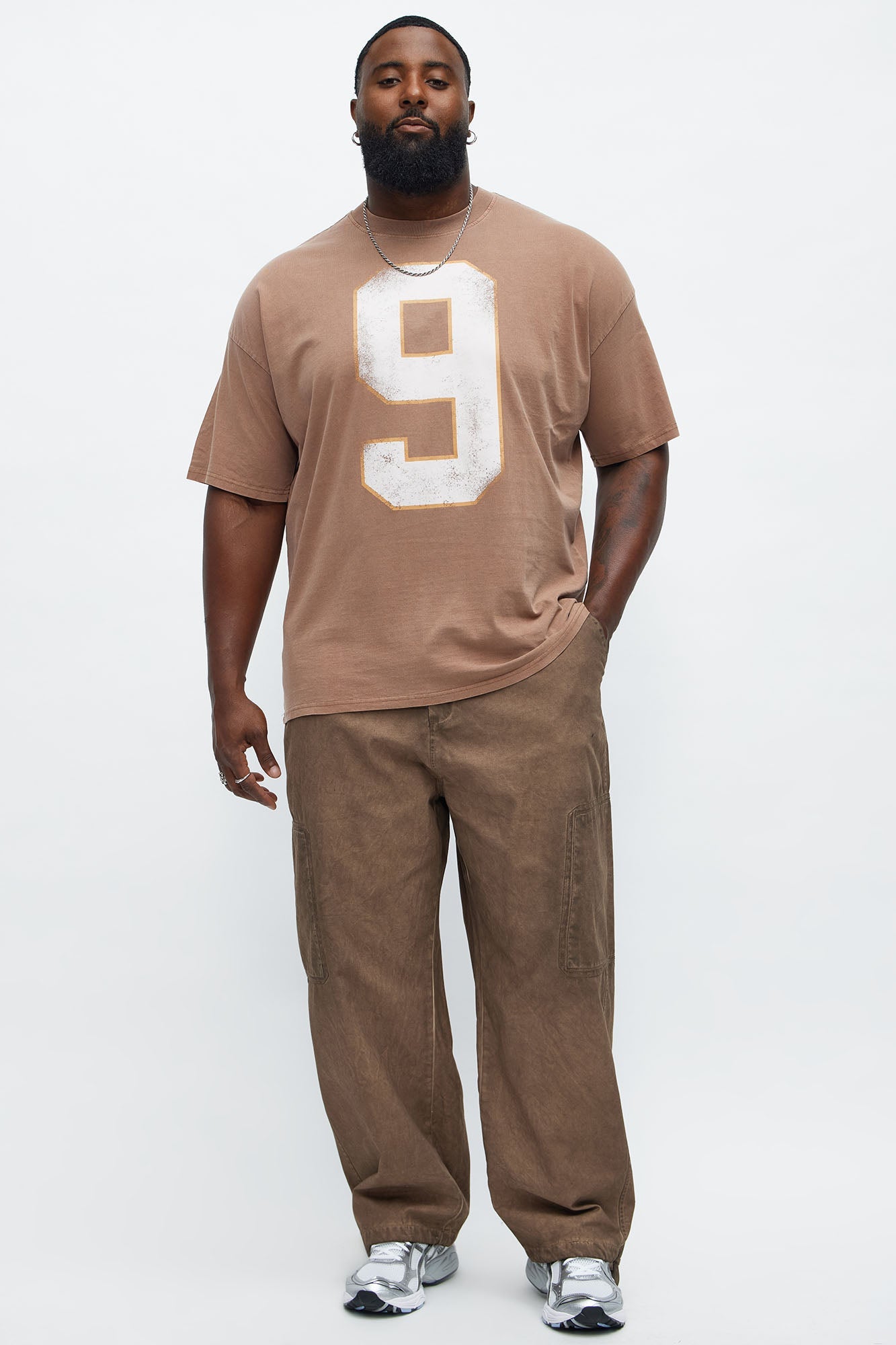 Put Me On Coach Oversized Short Sleeve Tee - Brown