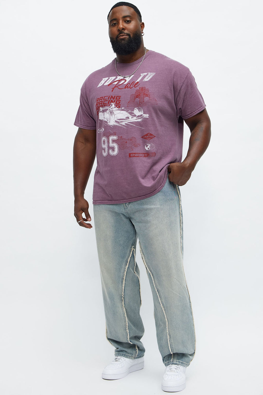 Relaxed Straight Lowkey That Fray Jeans - Vintage Blue Wash