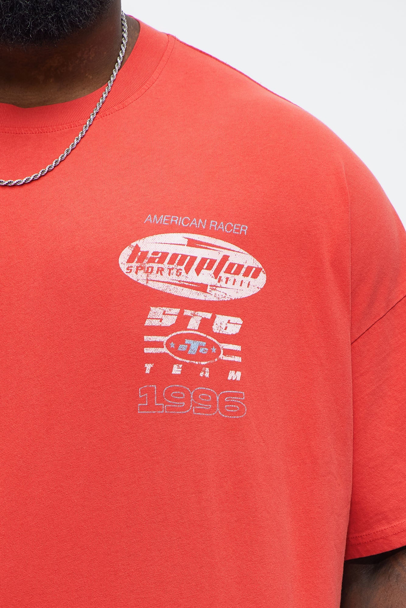 Hampton Sports Oversized Short Sleeve Tee - Red