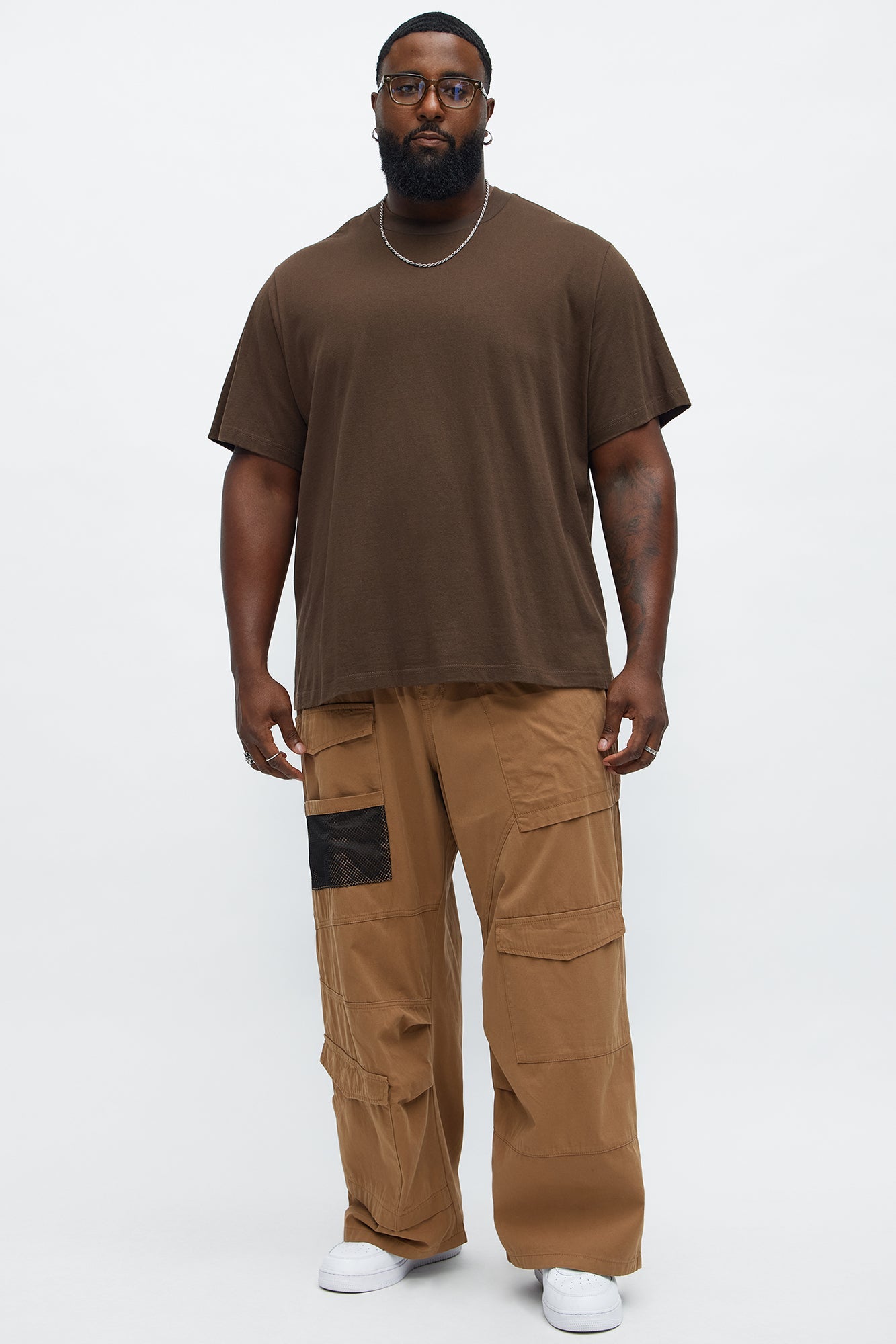 Baggy Lester Cargo Pants - Brown