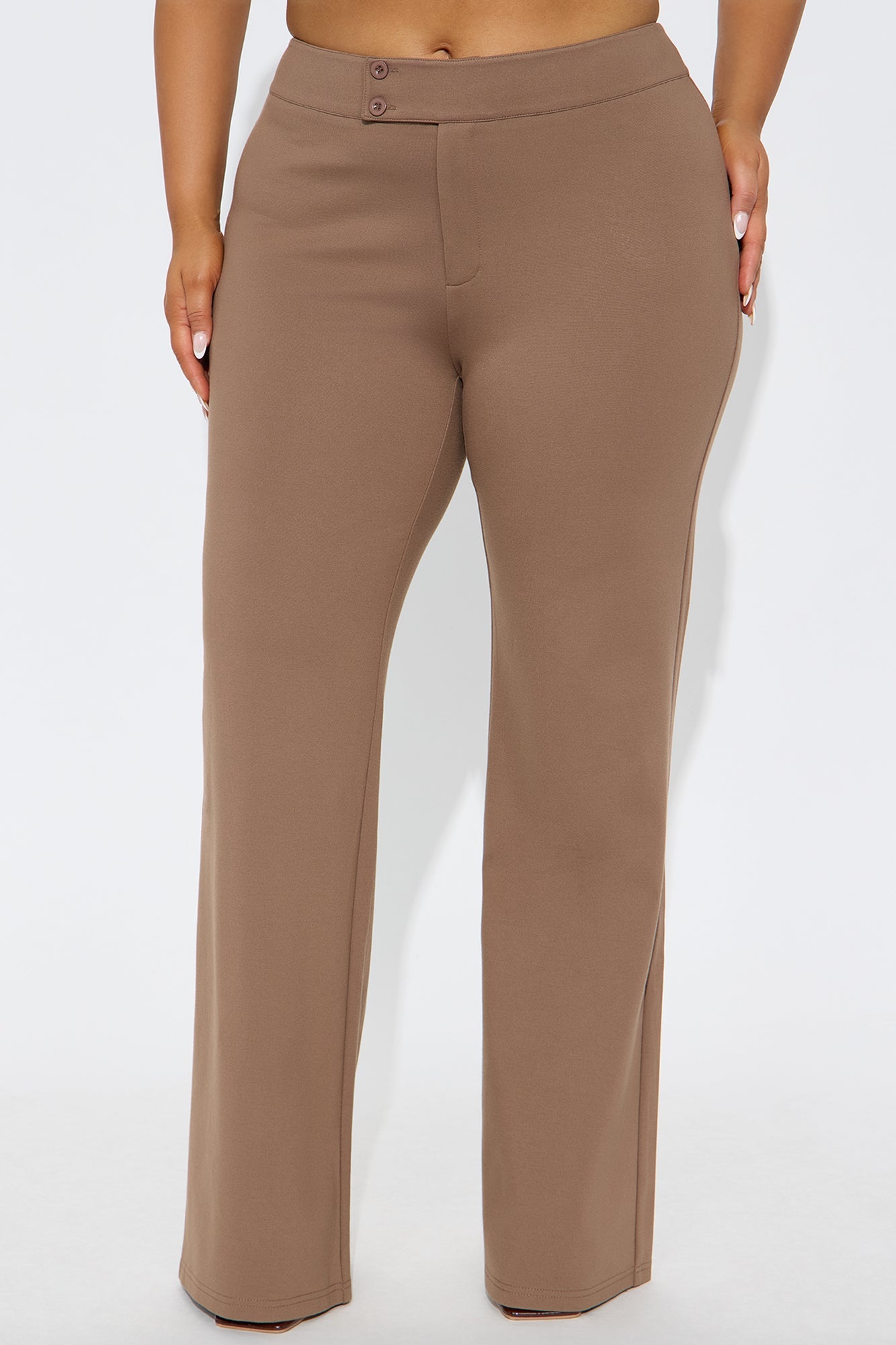 Esme Straight Leg Ponte Pant 33″ - Mocha