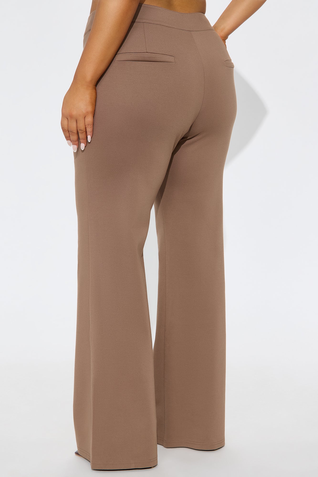 Esme Straight Leg Ponte Pant 33″ - Mocha