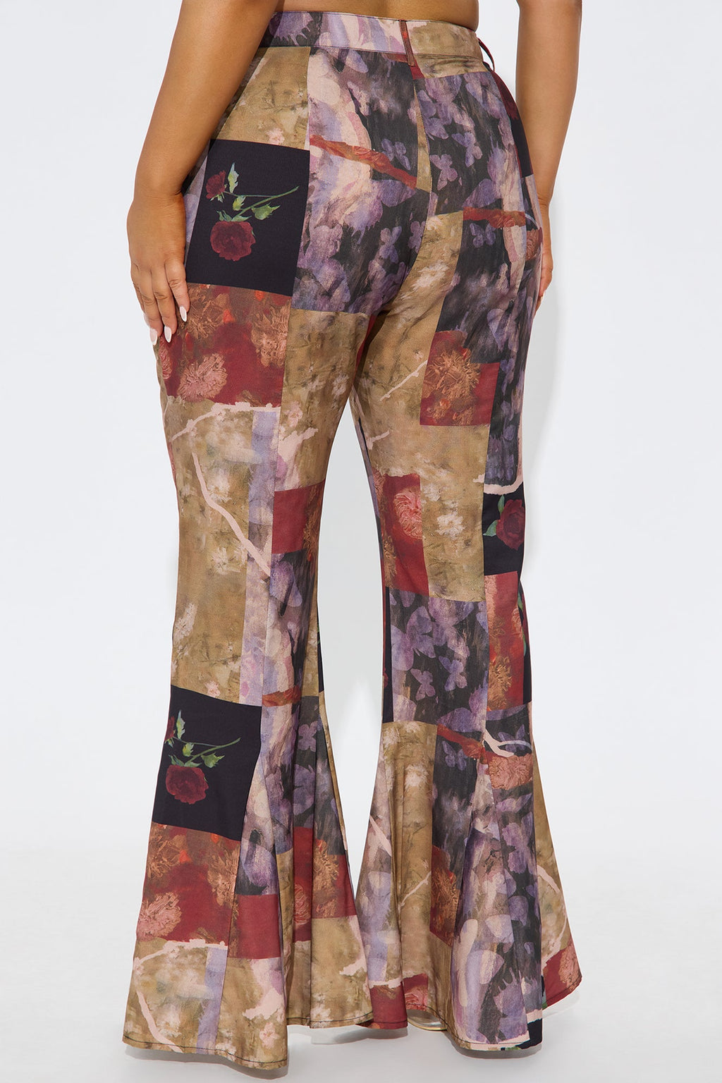 Winnie Abstract Floral Flare Pant 34″ - Multi Color