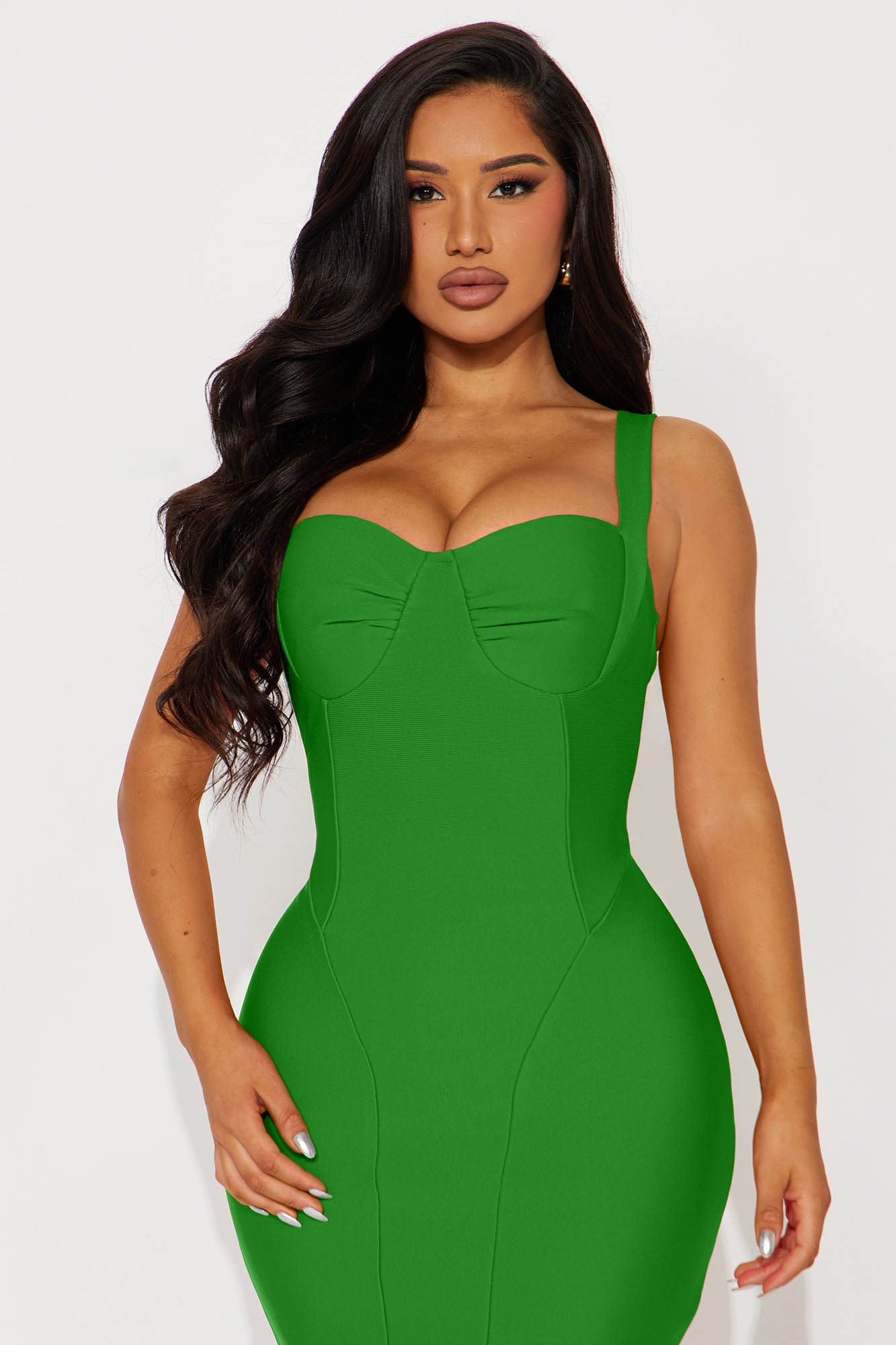Cierra Bandage Midi Dress - Kelly Green