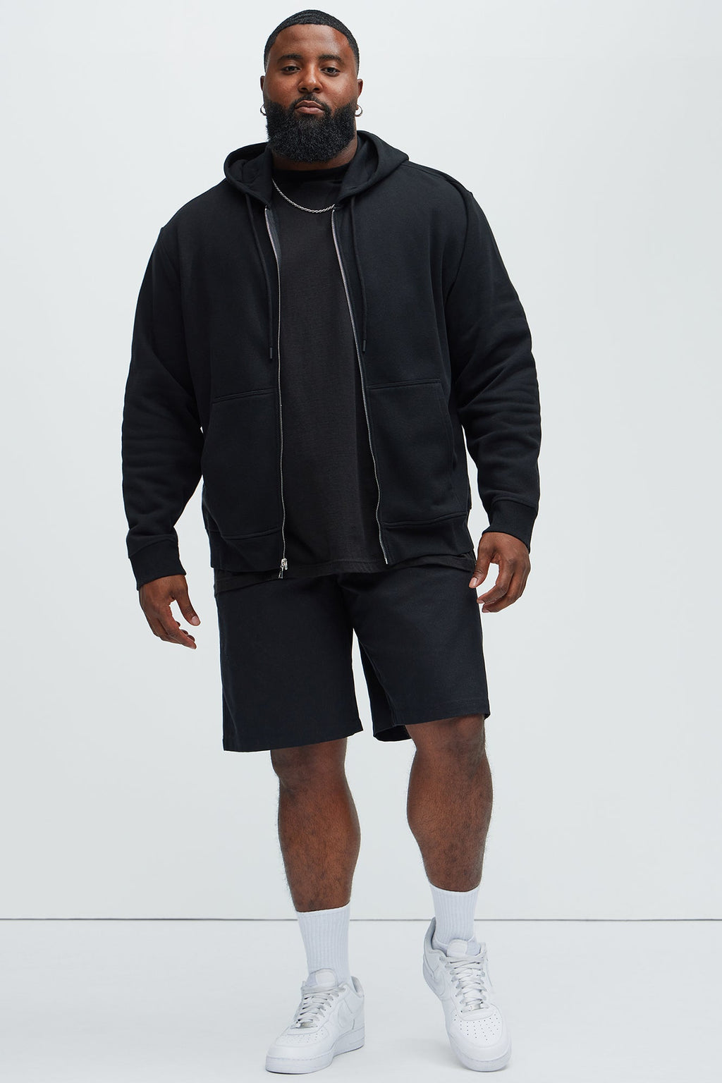 Tyson Zip Up Hoodie - Black