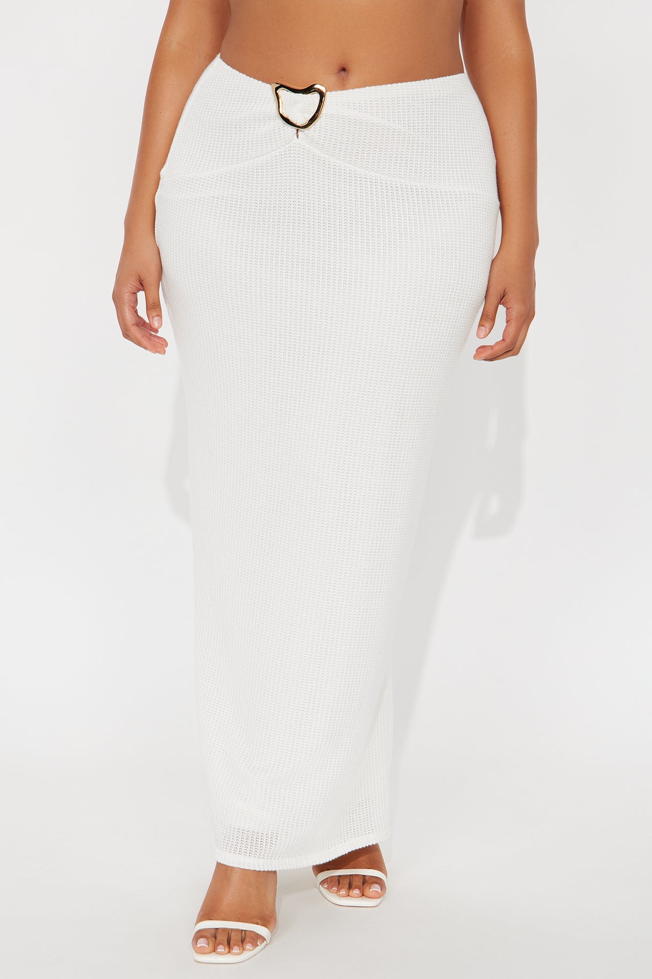 Late Nights In Paradise Maxi Skirt - White