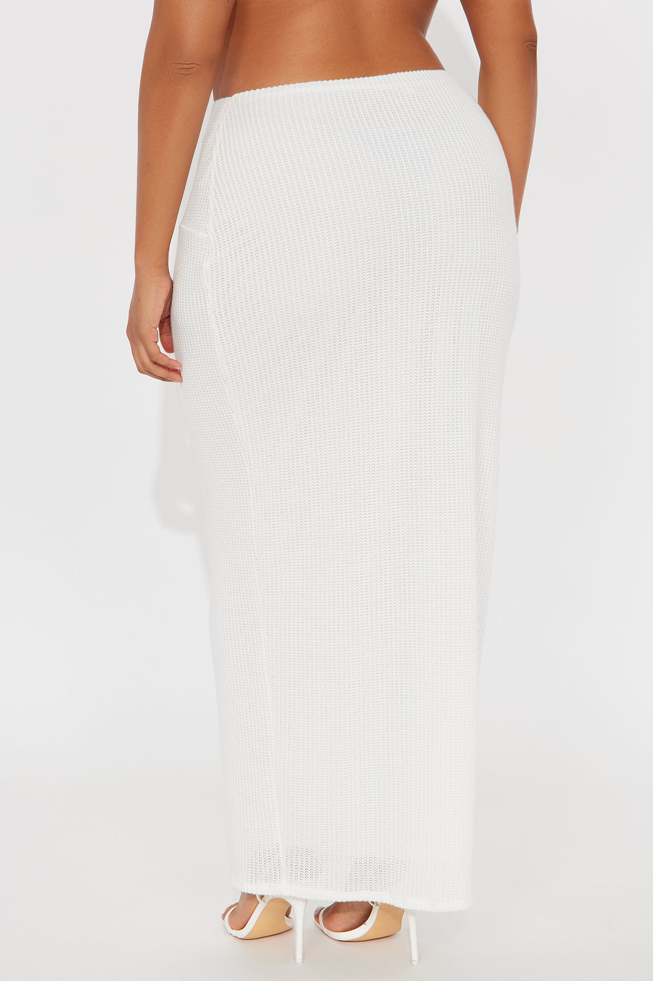 Late Nights In Paradise Maxi Skirt - White