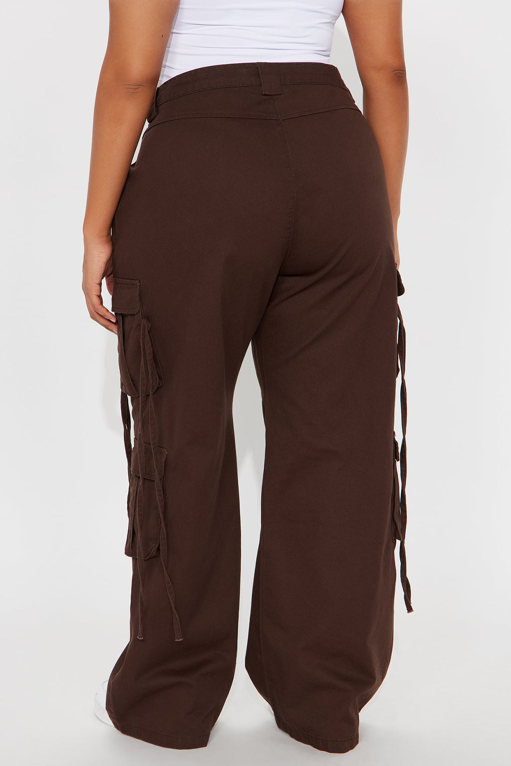 Golden Hour Wide Leg Cargo Pant - Chocolate