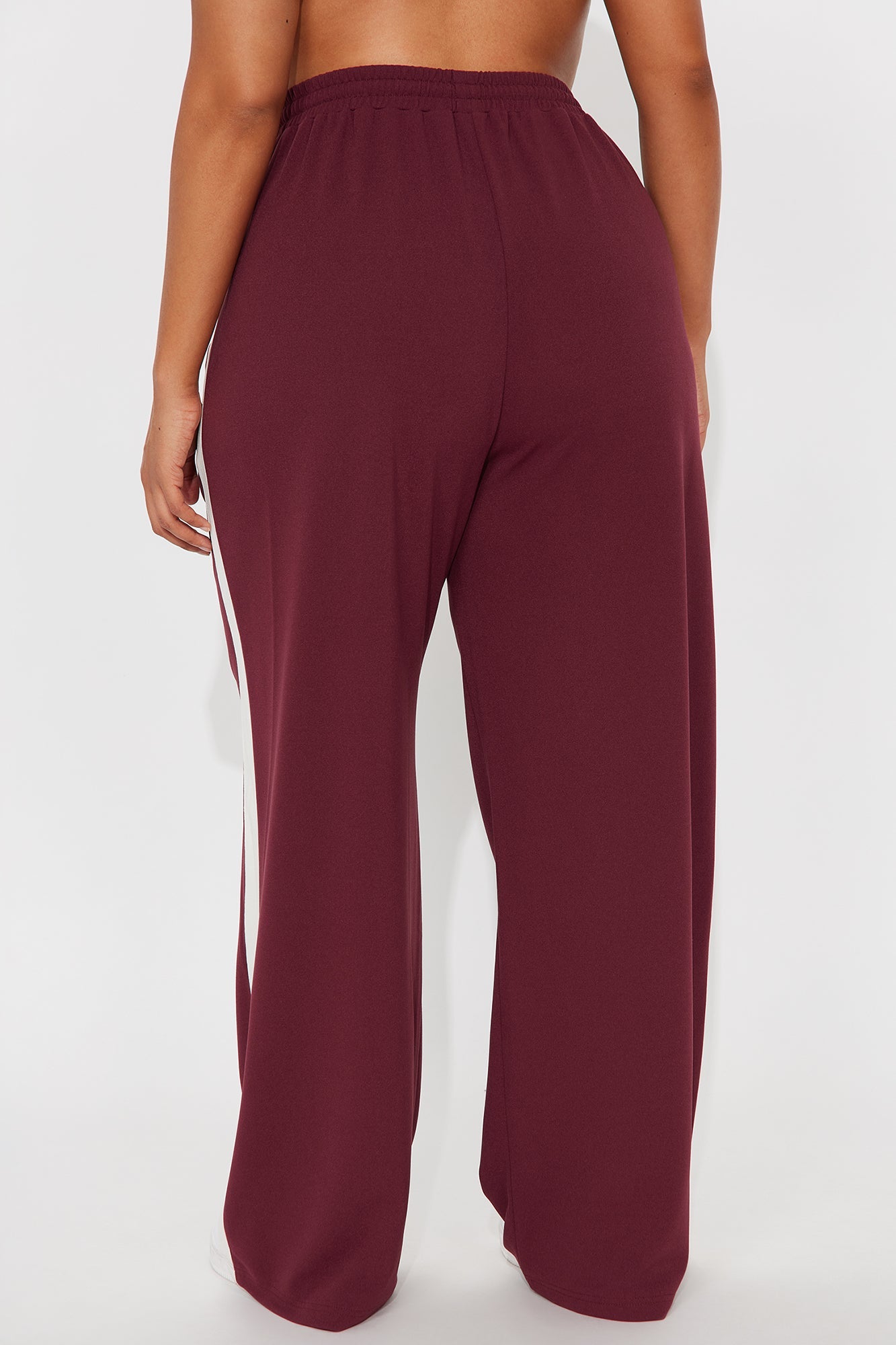 Point Of View Track Trouser Pant - Burgundy/combo