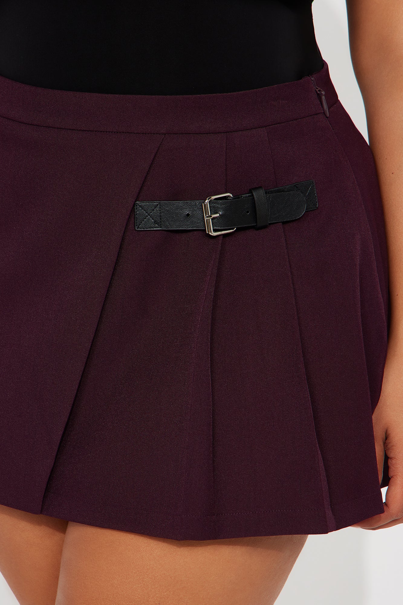 Karina Mini Pleated Skort - Chocolate