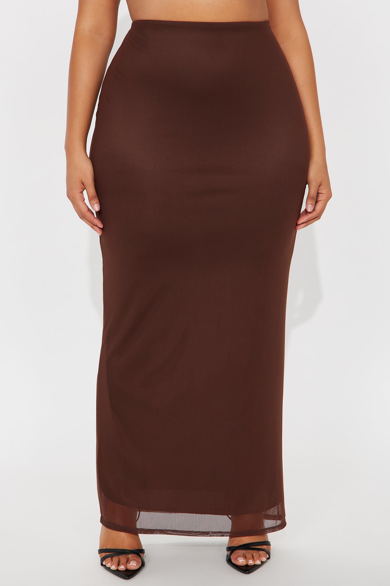 Emmeline Mesh Maxi Skirt - Chocolate