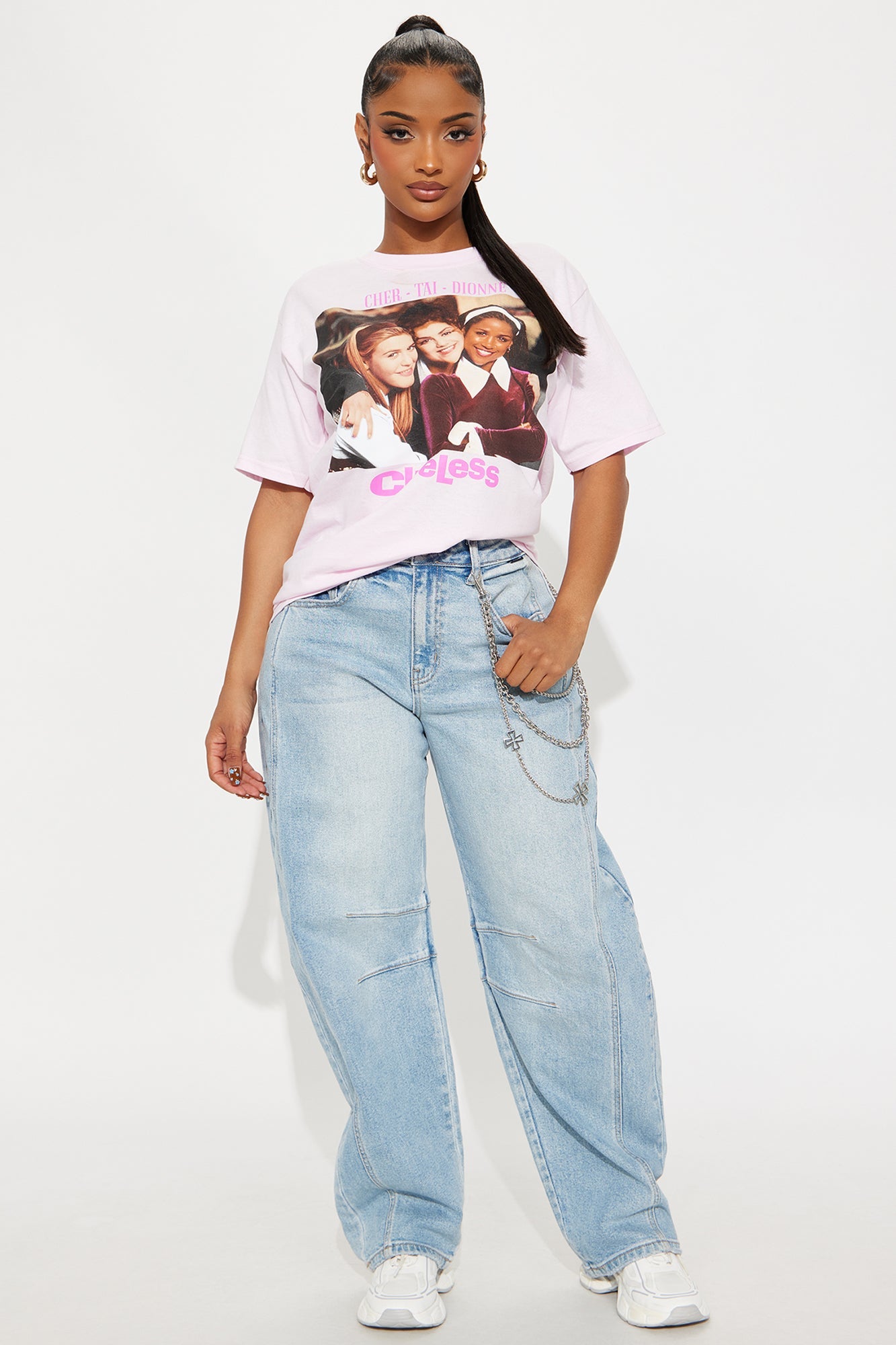 Clueless Talk 90s To Me Tee - Light Pink