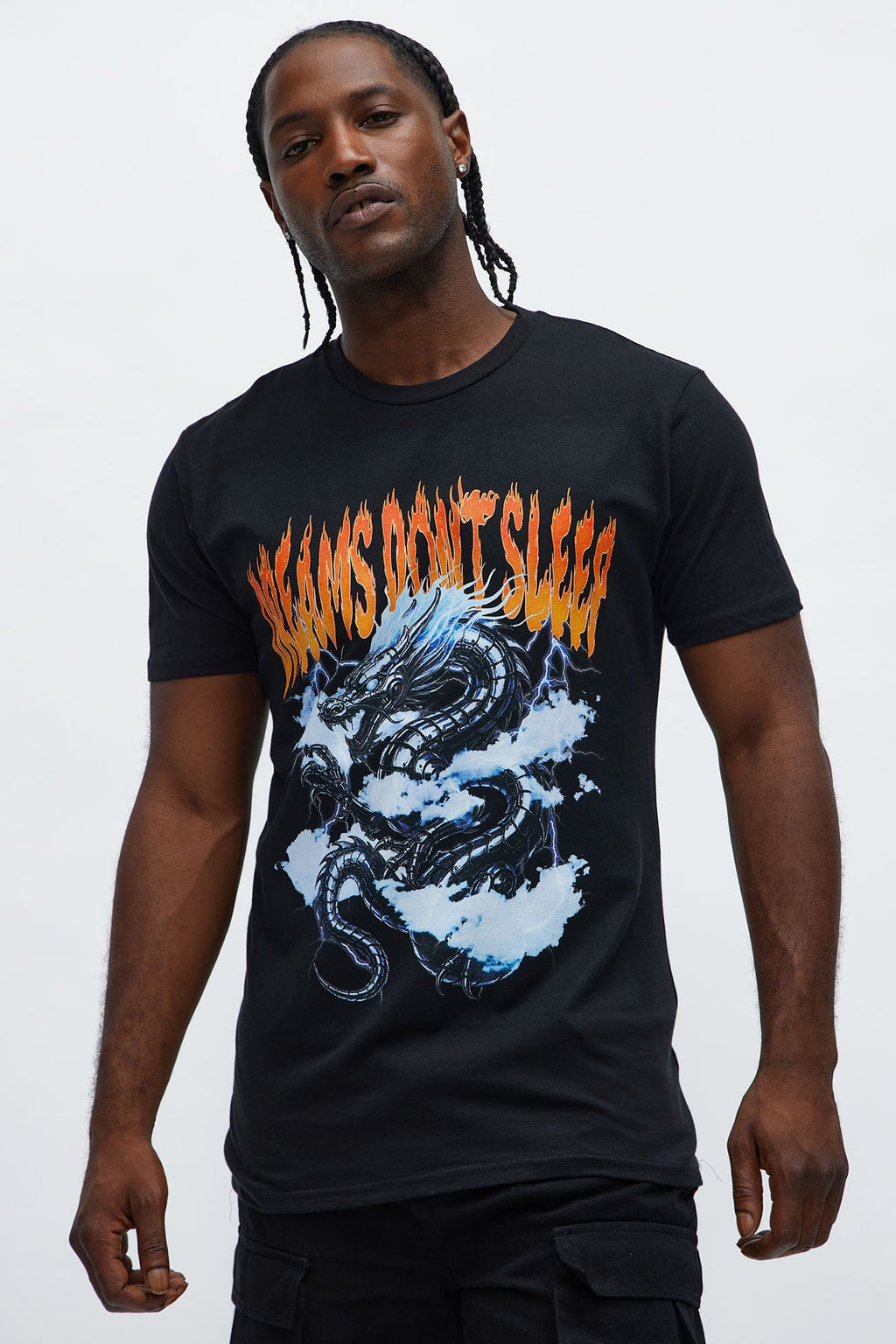 Dreams Dont Sleep Short Sleeve Tee - Black
