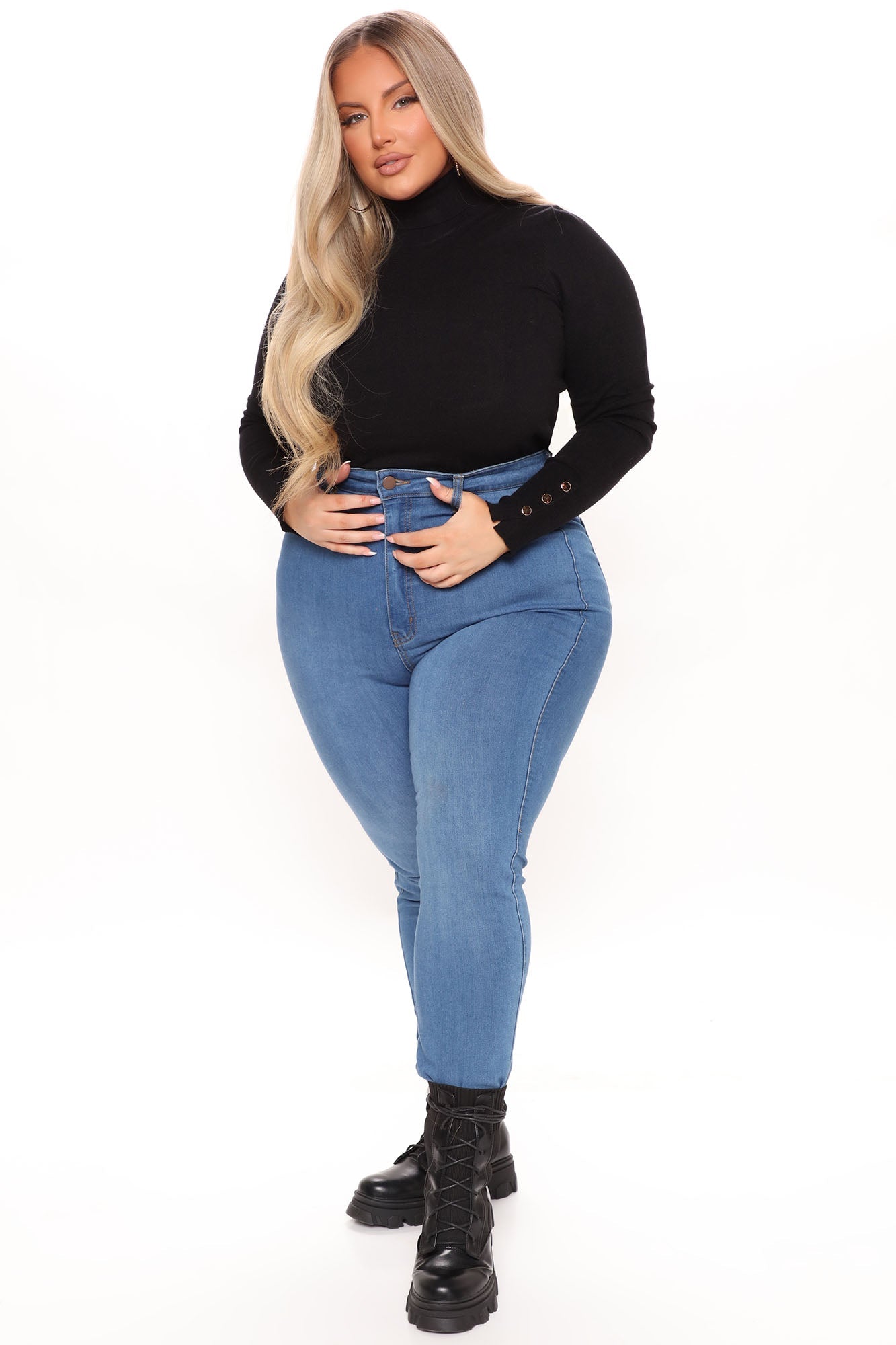 Meet Me Somewhere Turtle Neck Sweater - Black