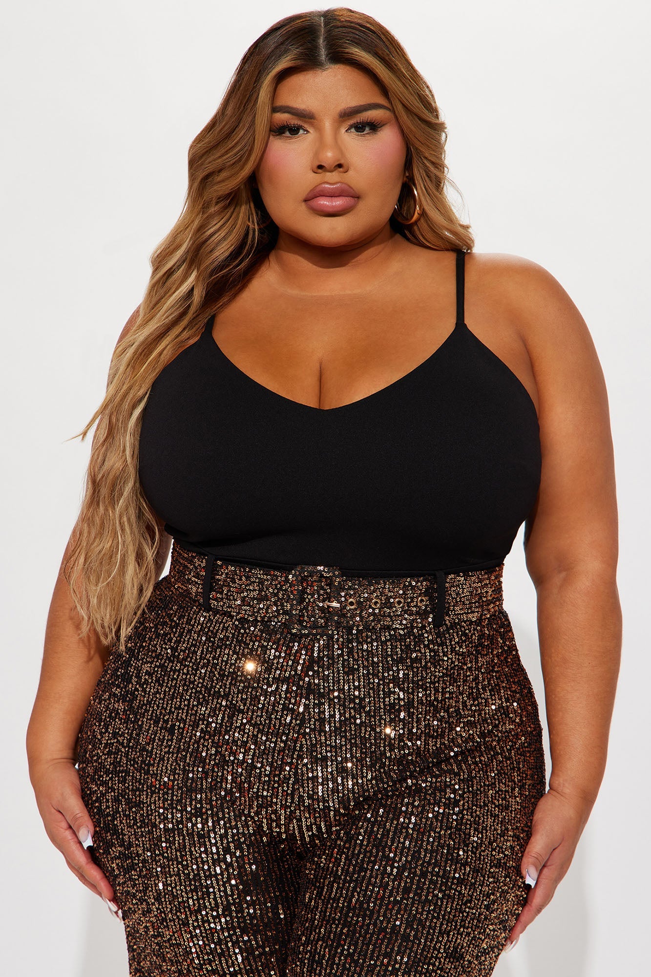 Shiniest Star Sequin Jumpsuit - Bronze