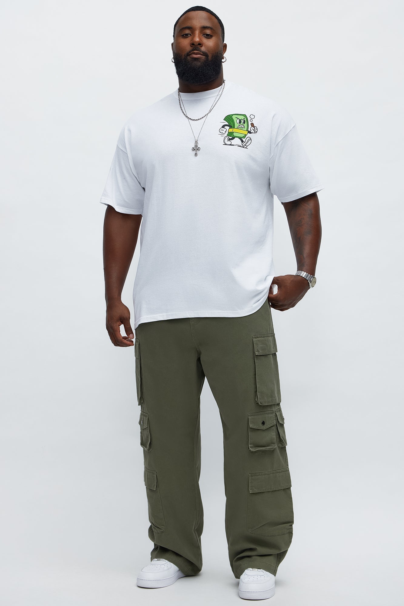 Straight Void Runner Cargo Pants - Olive