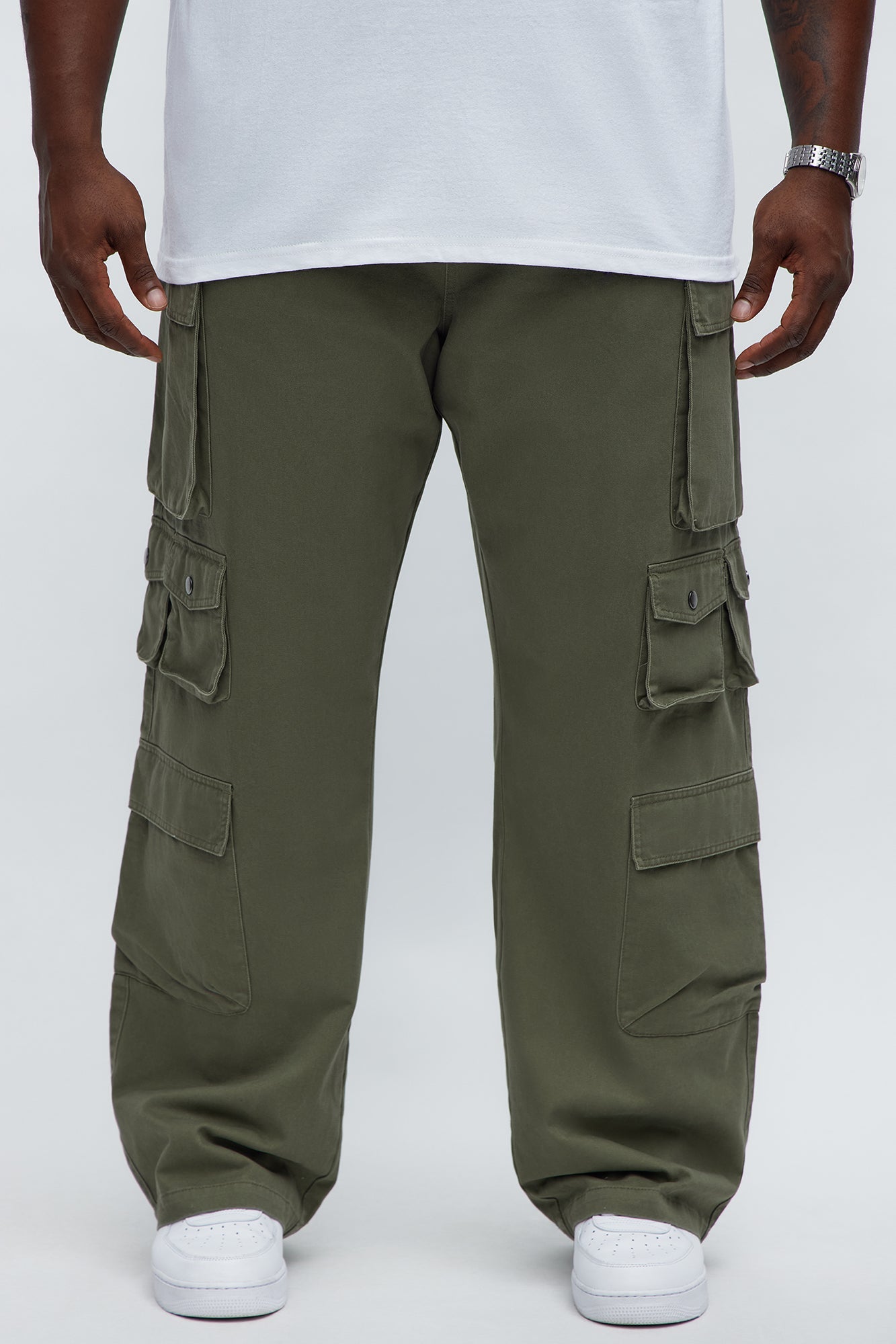 Straight Void Runner Cargo Pants - Olive