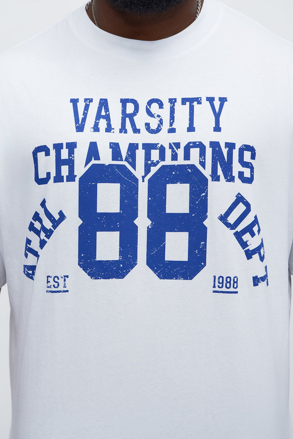 Varsity Champs 88 Oversized Short Sleeve Tee - White