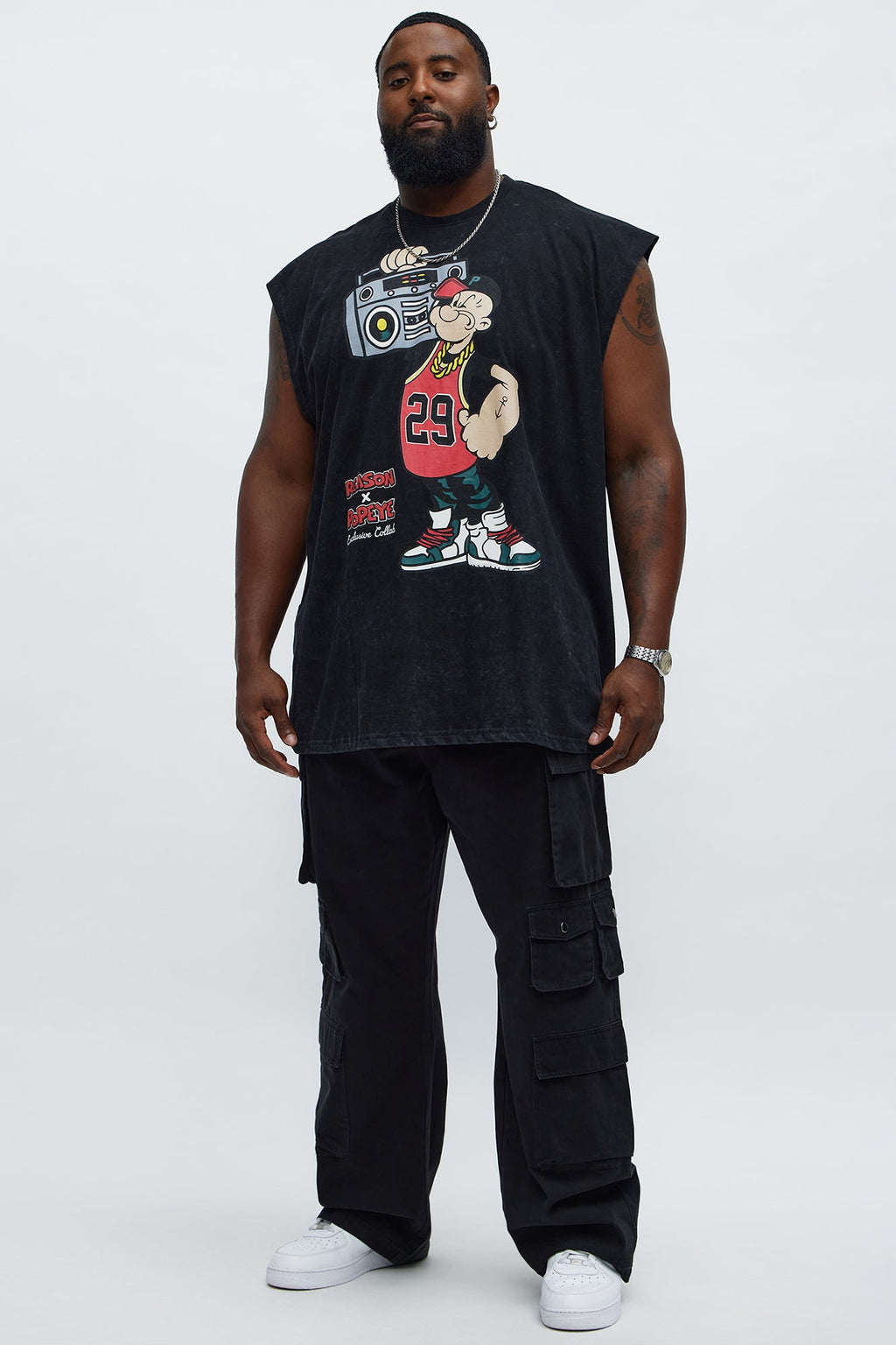 Popeye Speakbox Short Sleeve Tee - Grey
