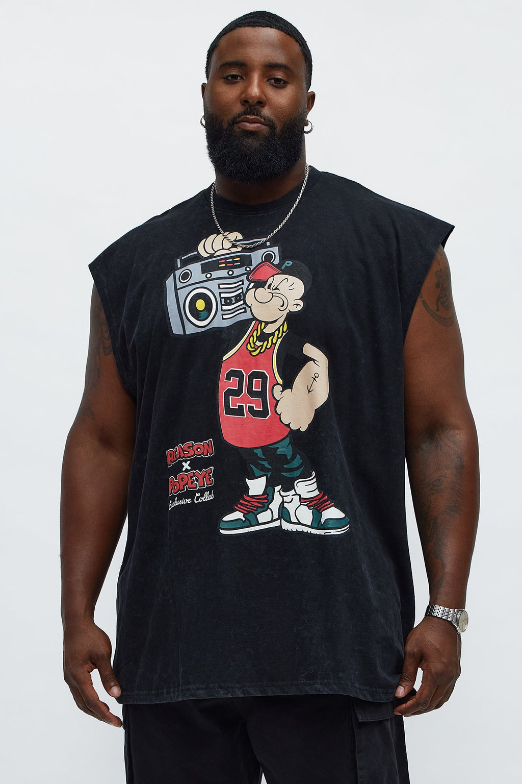 Popeye Speakbox Short Sleeve Tee - Grey